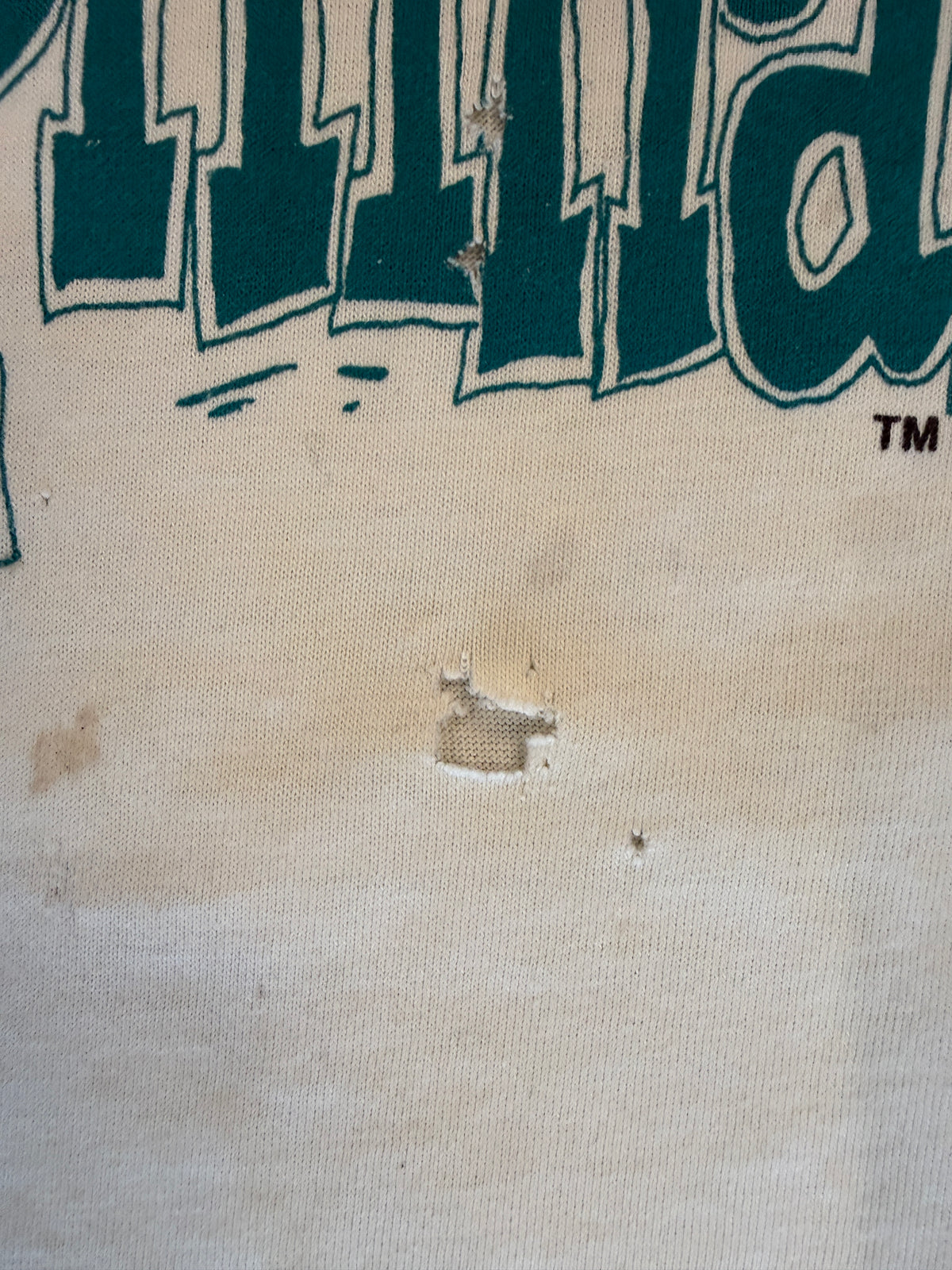 1990 MIAMI DOLPHINS DOLPHINATIC TEE (PULLED TAG)