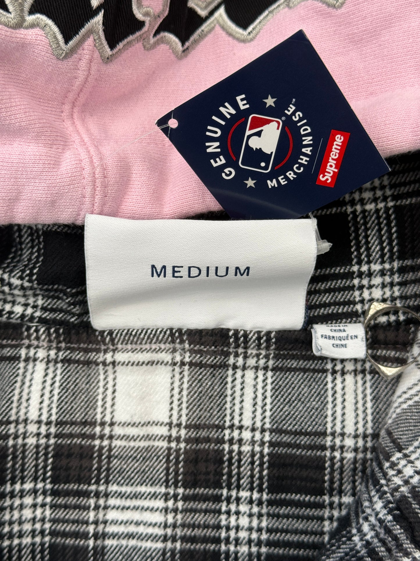 SS25 SUPREME CHICAGO WHITE SOX ZIP UP HOODED SWEATSHIRT - LIGHT PINK