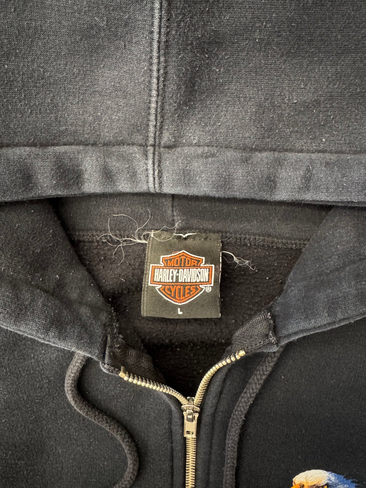 2005 HARLEY-DAVIDSON RENO NEVADA BLUE FLAMES ZIP-UP HOODIE