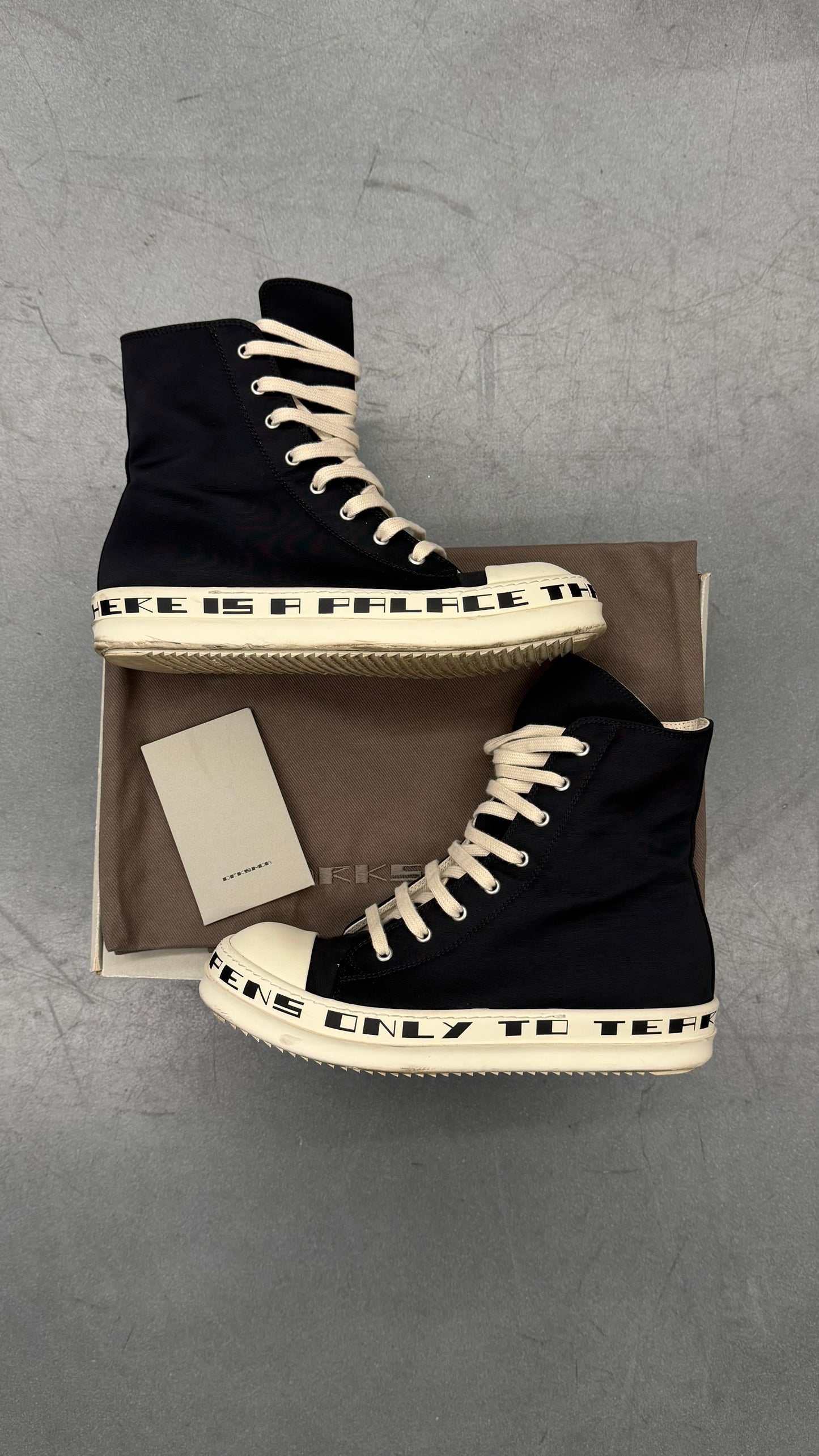 RICK OWENS DRKSHDW LUXOR QUOTE HIGH RAMONES