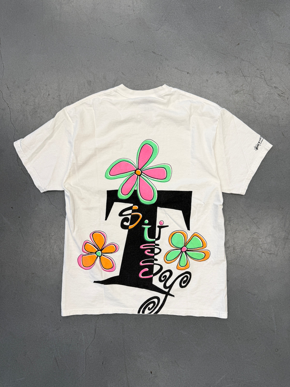 2008 STUSSY X HECTIC DE LA STU FLOWER TEE