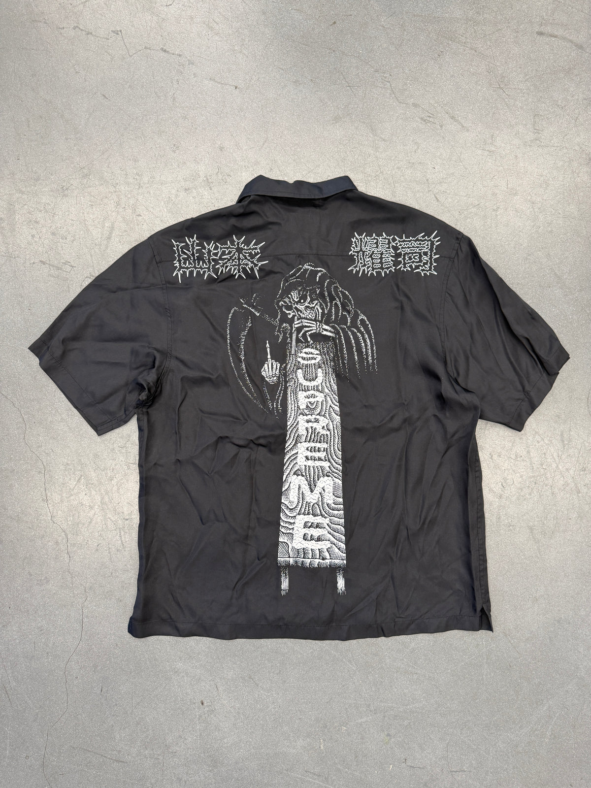 FW25 SUPREME Y'S BY YOHJI YAMAMOTO SILK ZIP UP S/S SHIRT