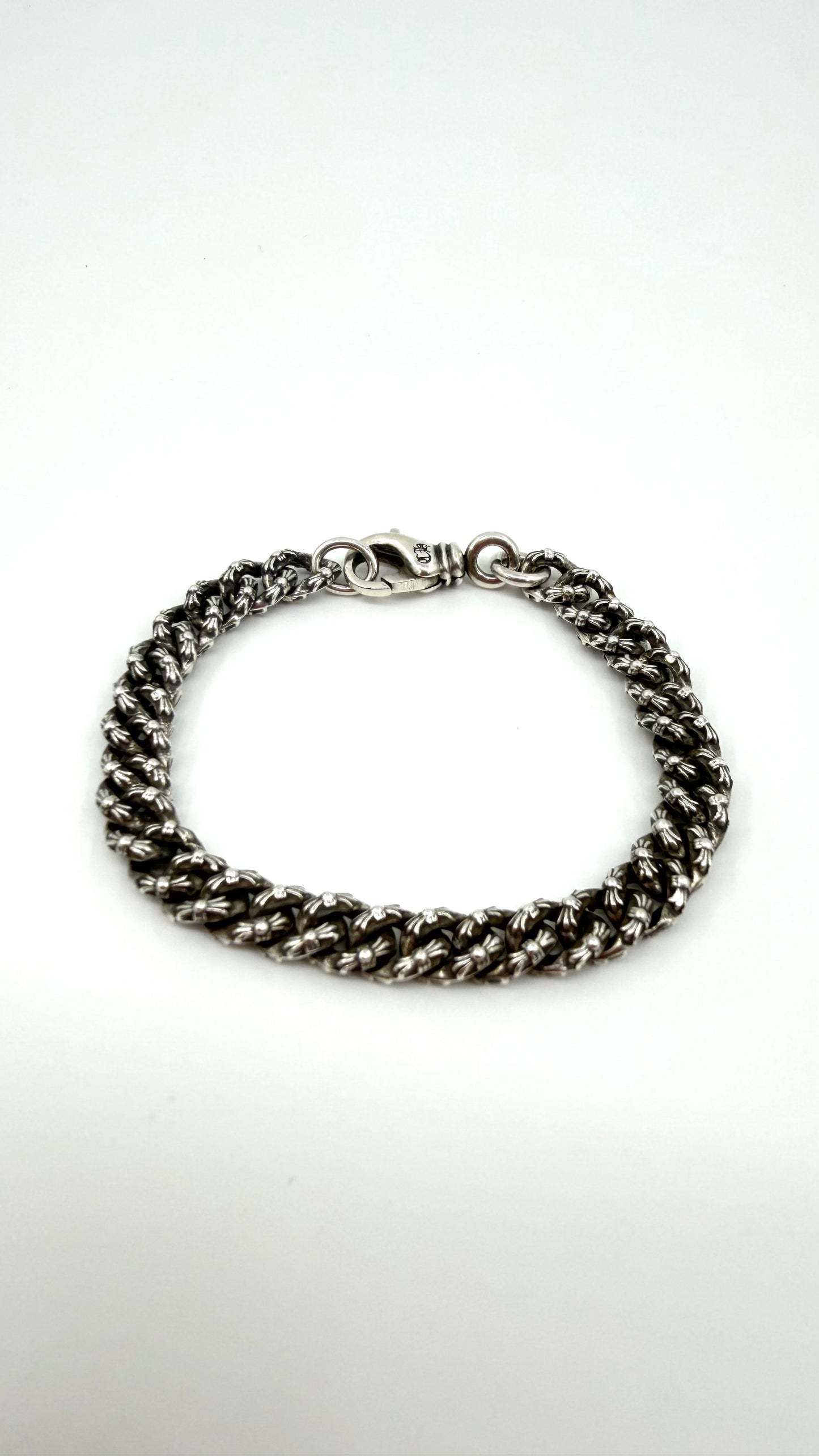 CHROME HEARTS SILVER EXTRA FANCY MINI CUBAN LINK BRACLET