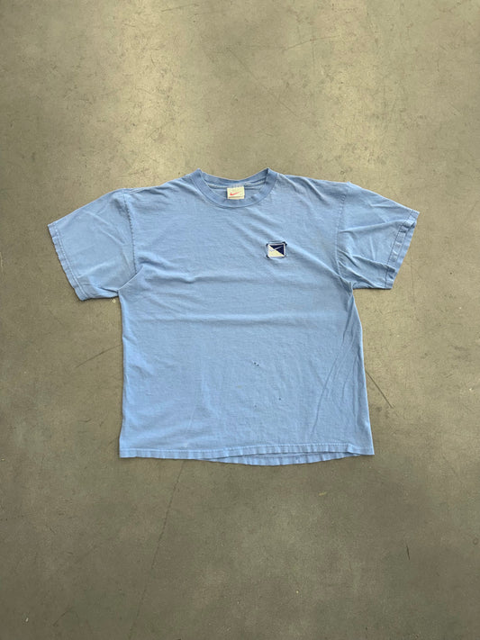 90S NIKE AIR EMBROIDERED PATCH DISTRESSED TE (NIKE RED SWOOSH TAG)