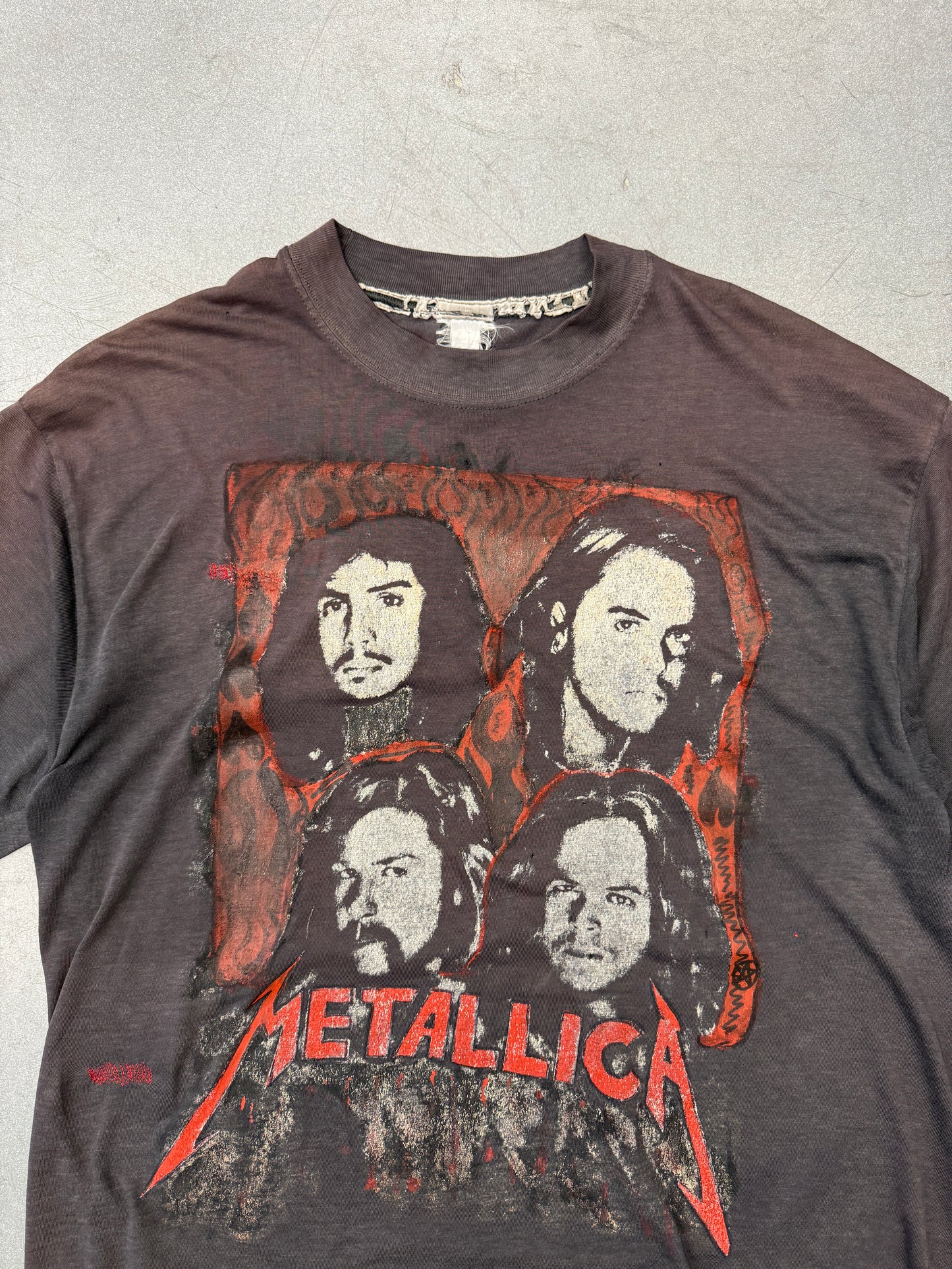 90S METALLICA WHEREVER I MAY ROAM BOOTLEG 4 FACES TEE (FADED TAG)