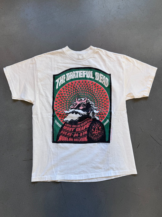 90'S THE GRATEFUL DEAD CONCERT POSTER FAMILY DOG PRODUCTIONS 1966 TEE (HANES BEEFY TAG)