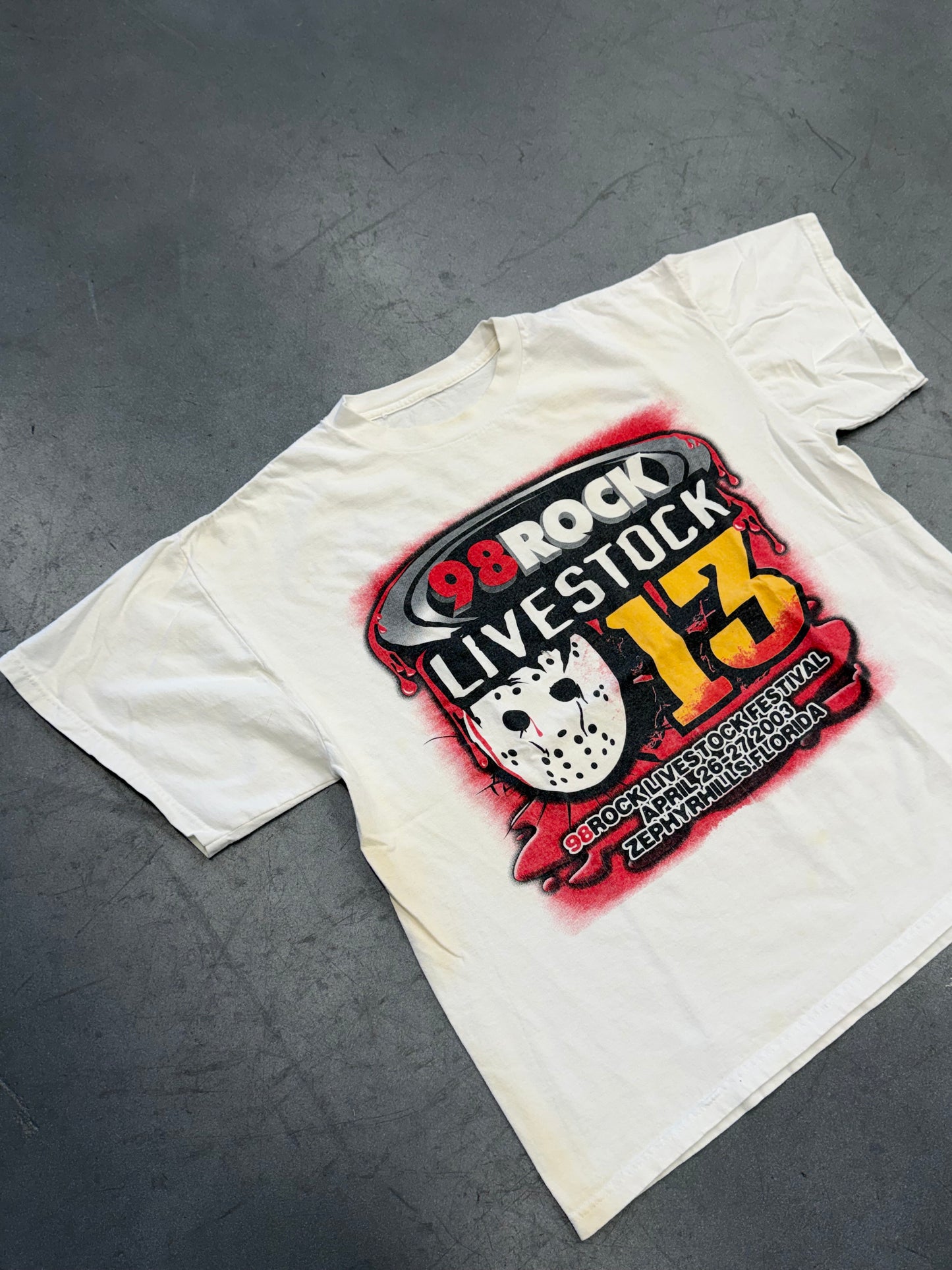 2003 98 ROCK LIVESTOCK FESTIVAL ZEPYRHILLS, FLORIDA TEE (CUT TAG)