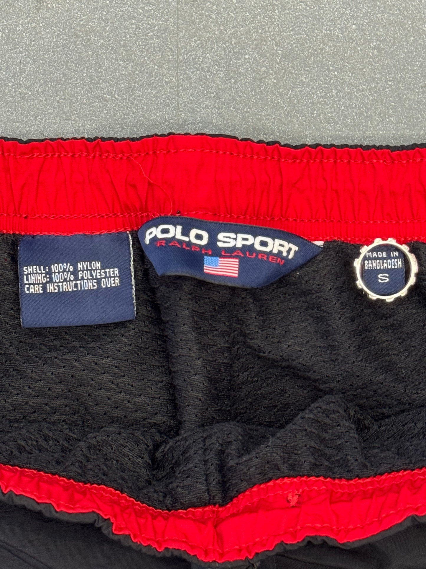 VINTAGE RALPH LAUREN POLO SPORT TRACK PANTS - BLACK