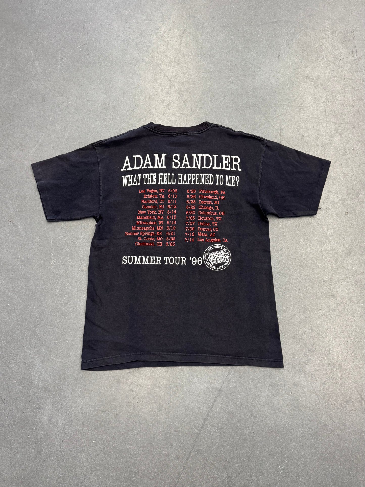 1996 ADAM SANDLER 'WHAT THE HELL HAPPENED TO ME?' SUMMER TOUR GOAT TEE (MURINA TAG)