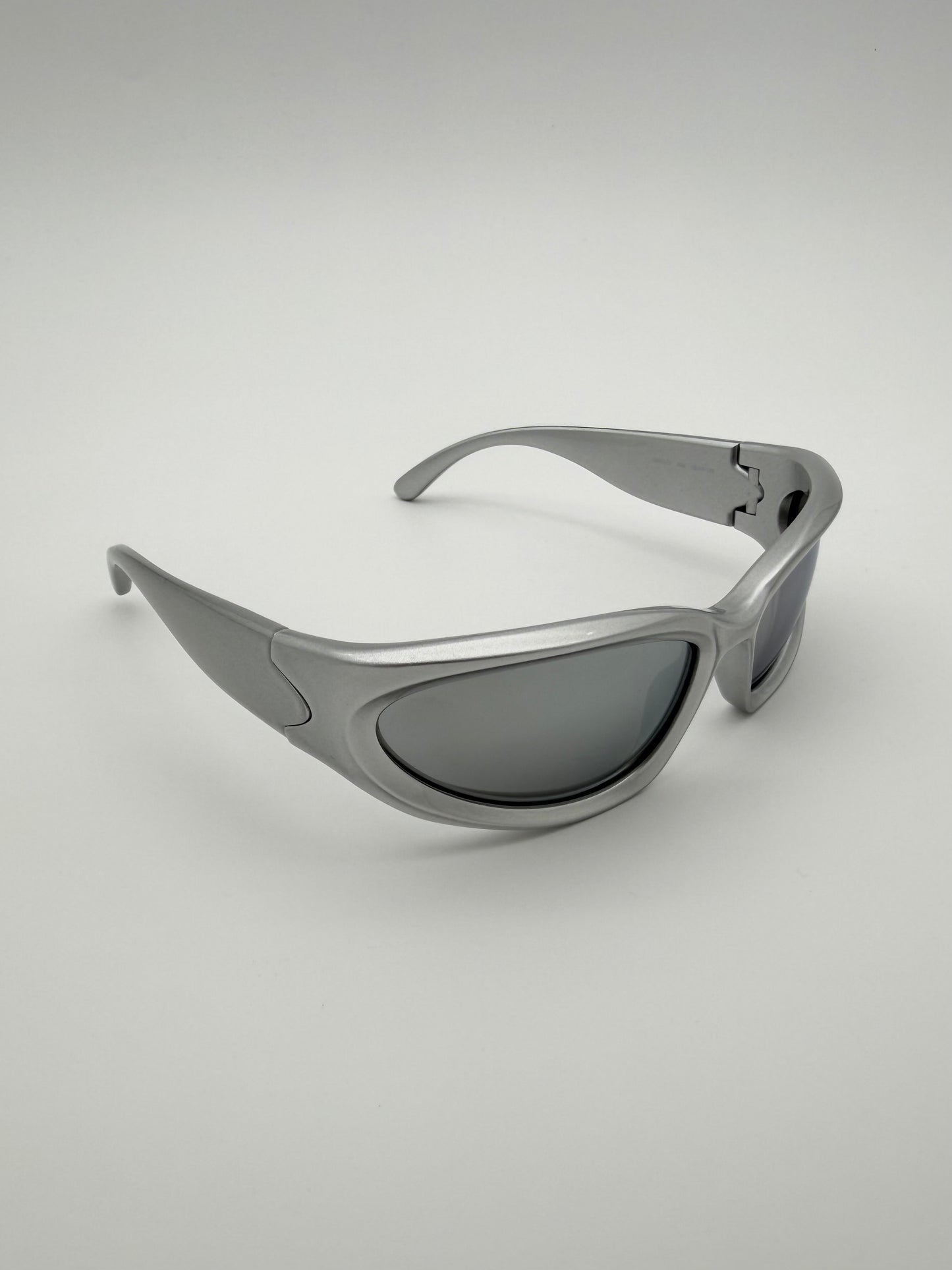 BALENCIAGA BB0157S SILVER SPORT SUNGLASSES (W/O CASE)