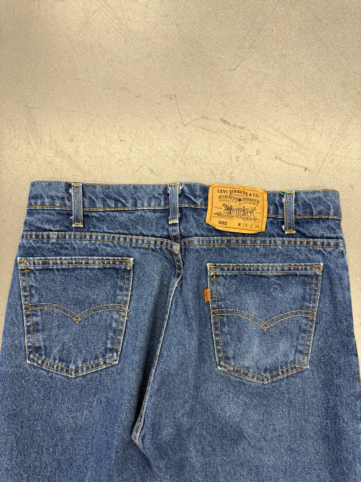80S LEVI'S 505 ORANGE TAB STRAIGHT LEG JEANS