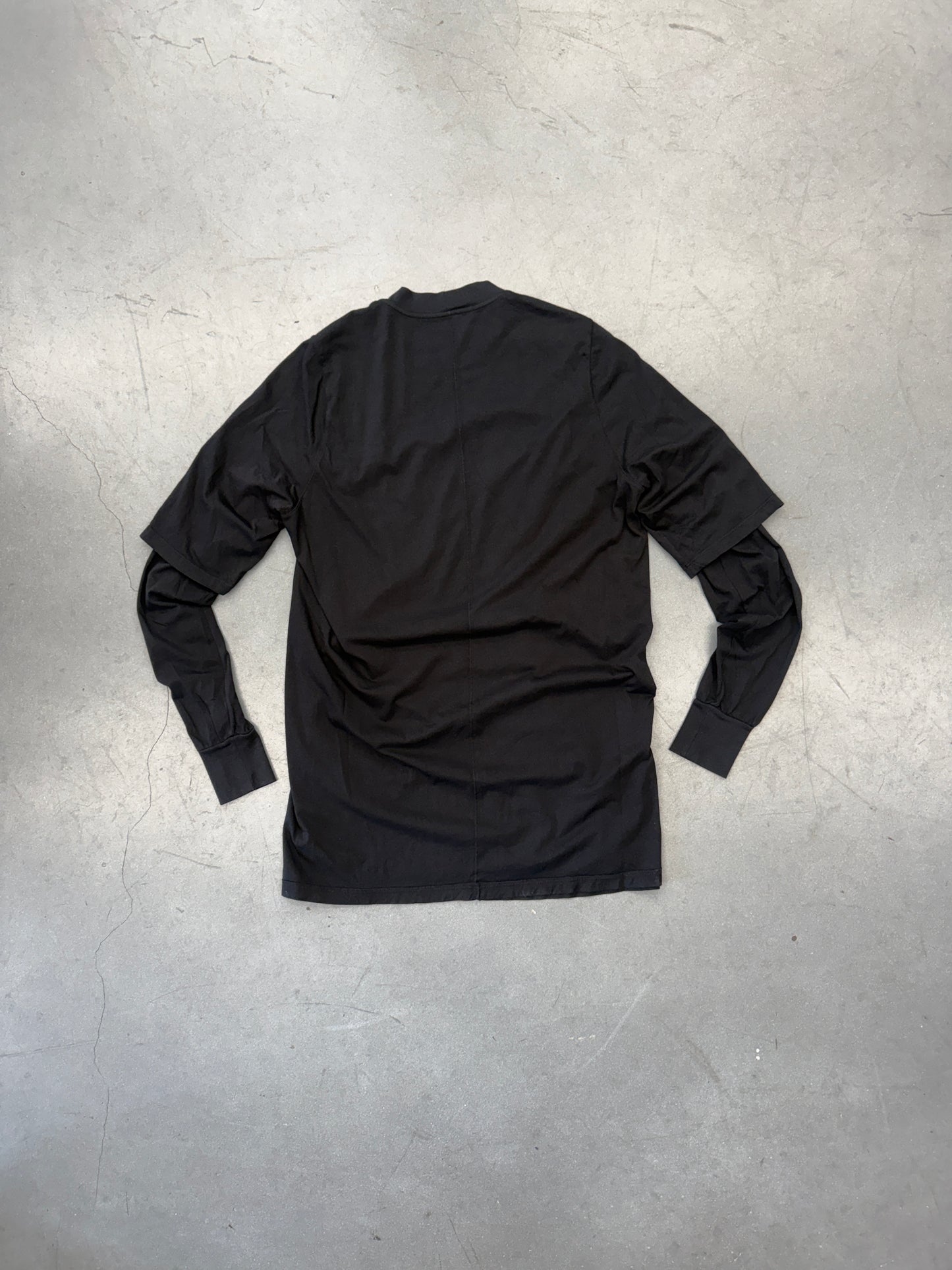 RICK OWENS DRKSHDW DOUBLE LAYERD COTTON HUSTLER TEE