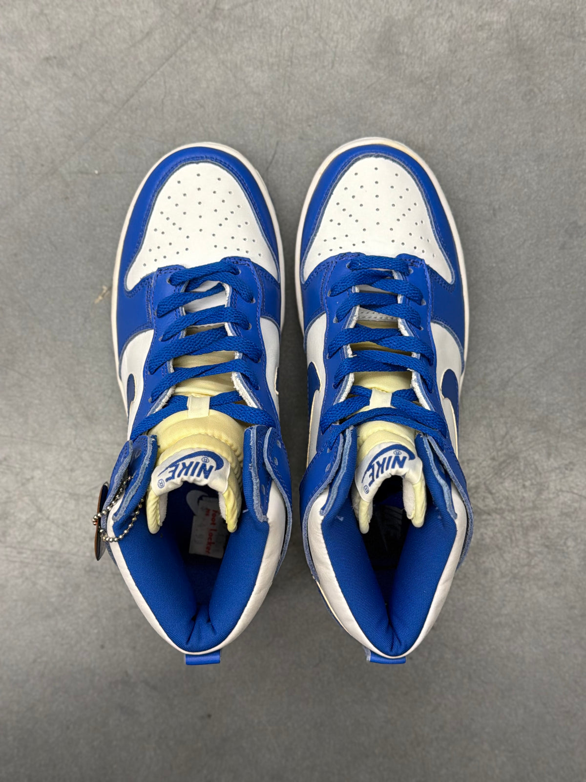 1999 NIKE DUNK HIGH LE KENTUCKY WHITE/ROYAL BLUE - DEADSTOCK