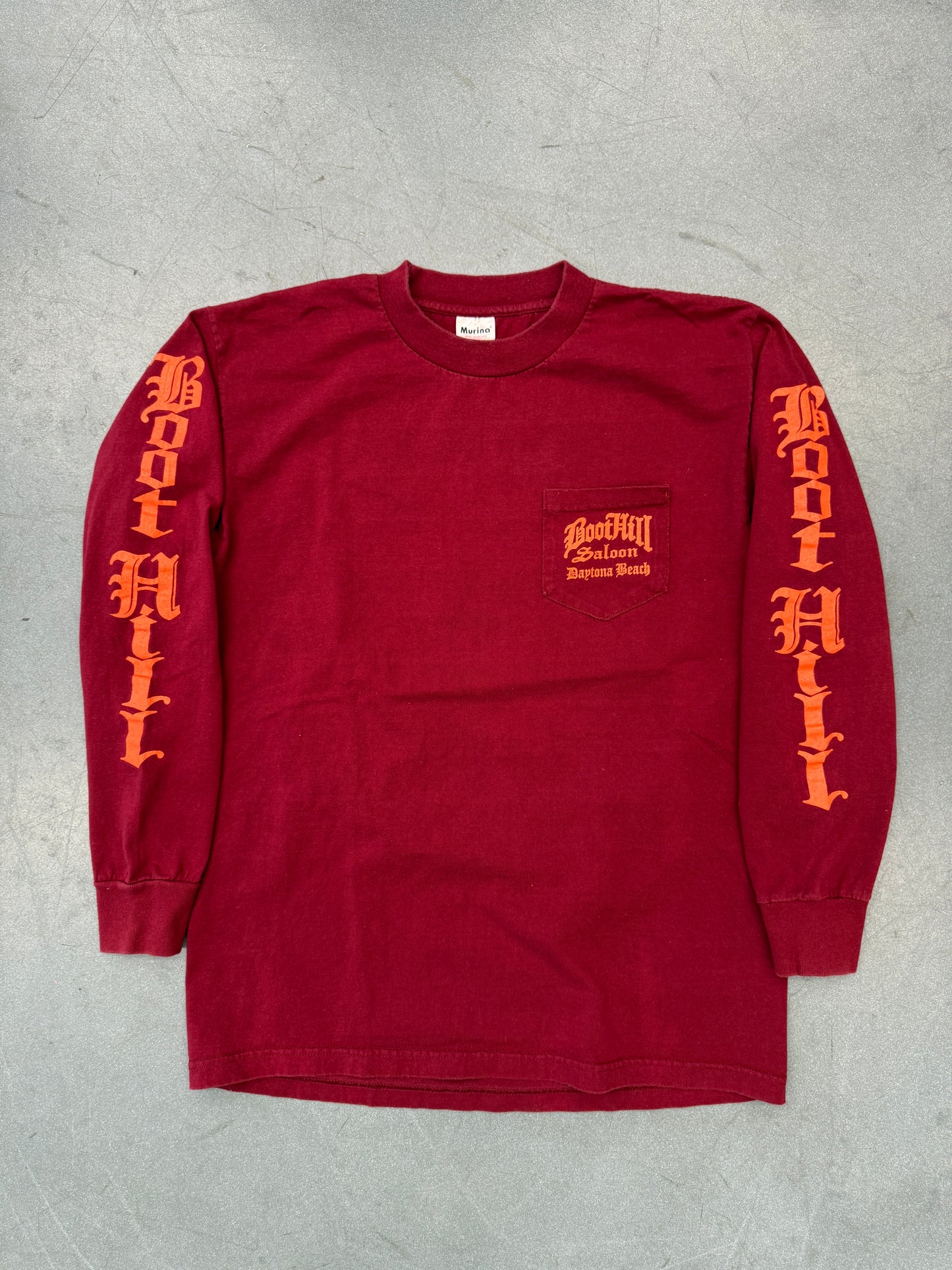 1998 BOOTHILL SALOON BIKETOBERFEST DAYTONA BEACH ALLIGATOR LS POCKET TEE (MURINA TAG)