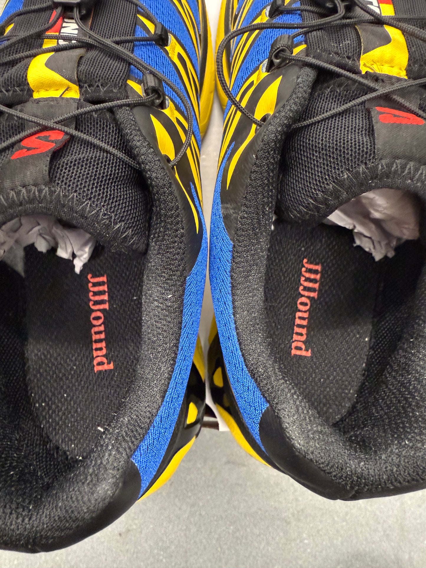 2025 SIZE 8.5 SALOMON XT-6 JJJJOUND NAUTICAL BLUE LEMON (PRE-OWNED WITH BOX)