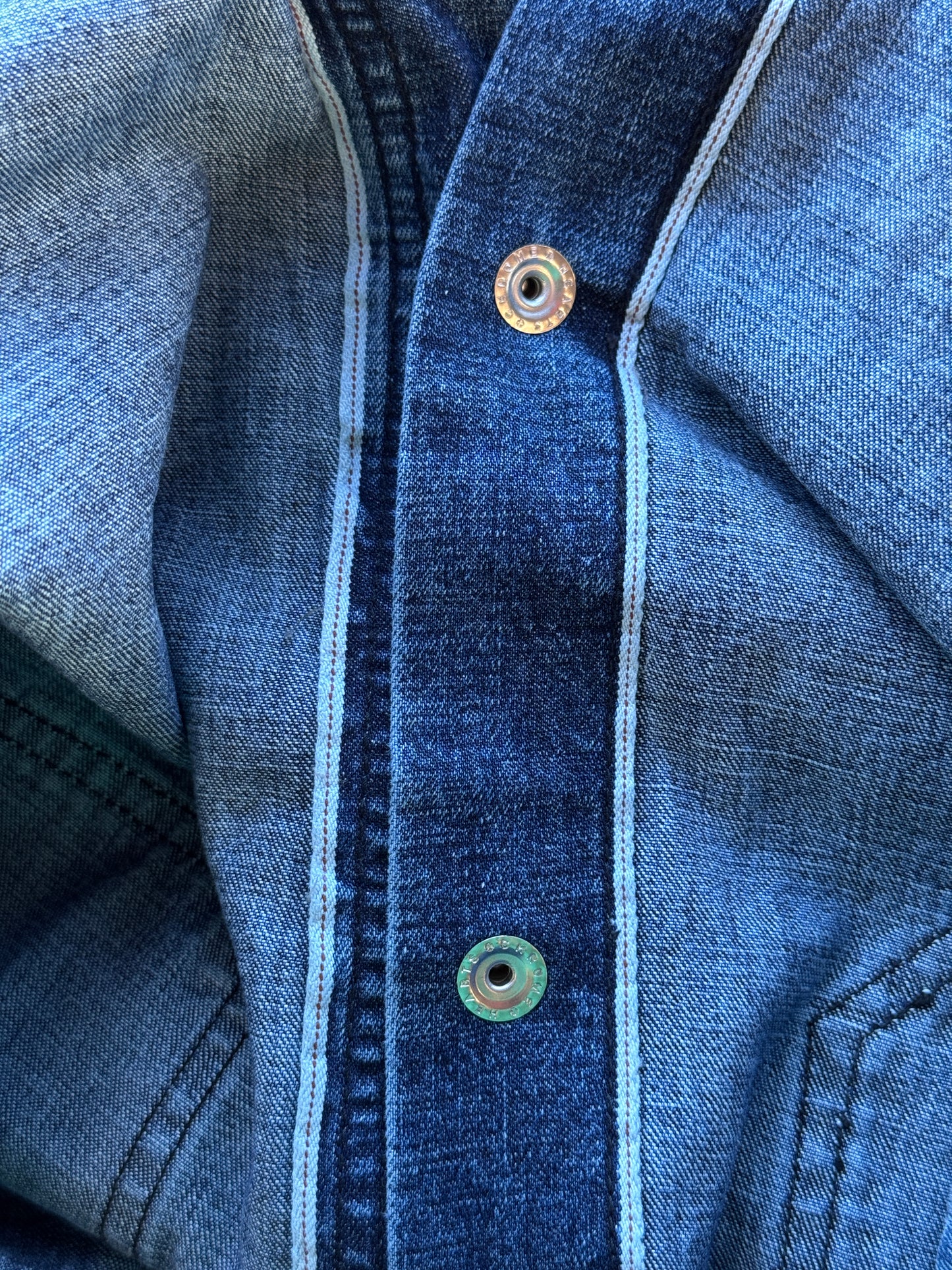 CHROME HEARTS ‘WORK DOG’ SELVEDGE DENIM SHIRT - MEDIUM (NEW)