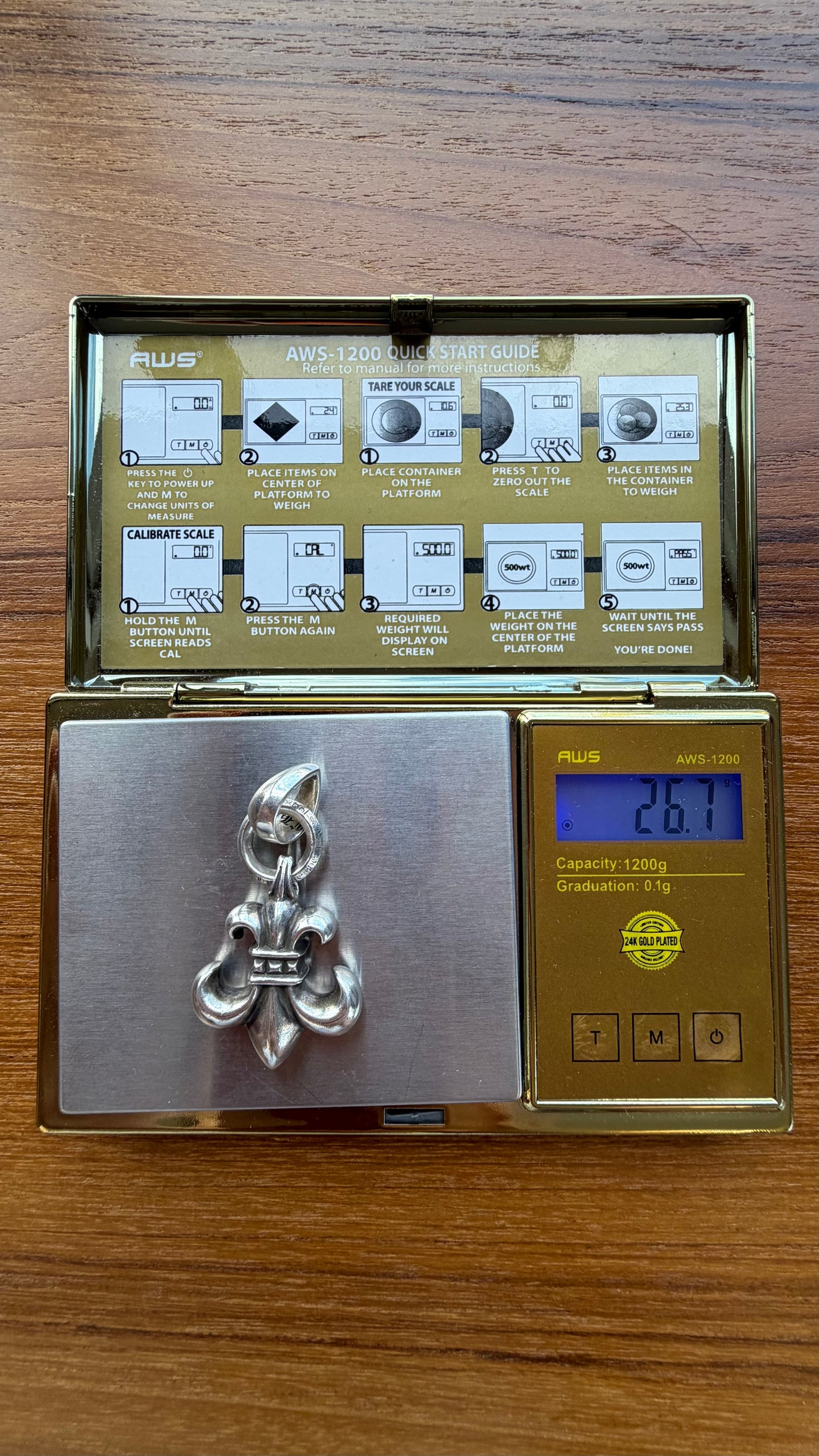 CHROME HEARTS BS FLEUR SILVER PENDANT