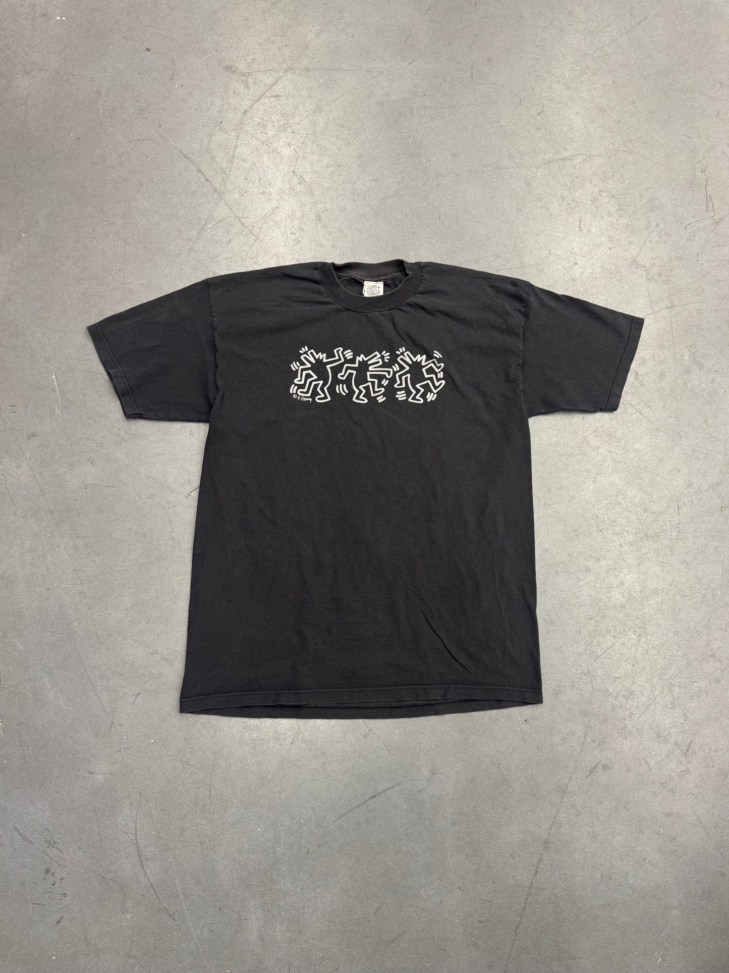 90S KEITH HARING DANCING DOGS TEE (POP SHOP TAG)