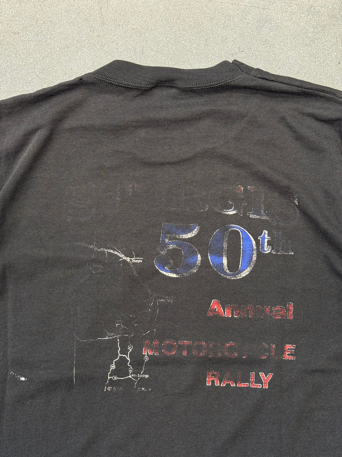 1990 STURGIS BLACK HILLS RALLY 50TH ANNIVERSARY TEE (JERZEES TAG)