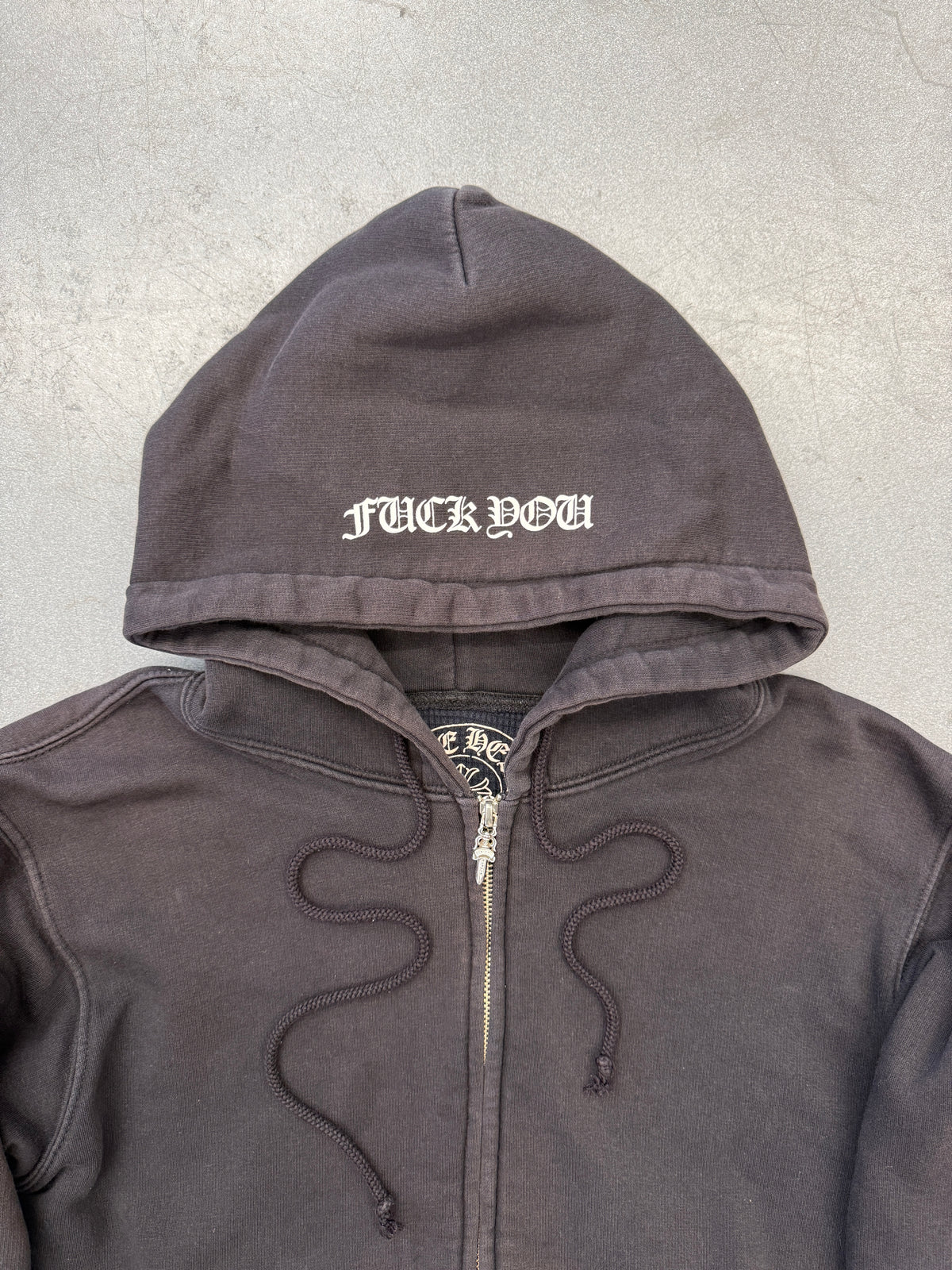 CHROME HEARTS THERMAL LINED HORSESHOE ZIP UP HOODIE