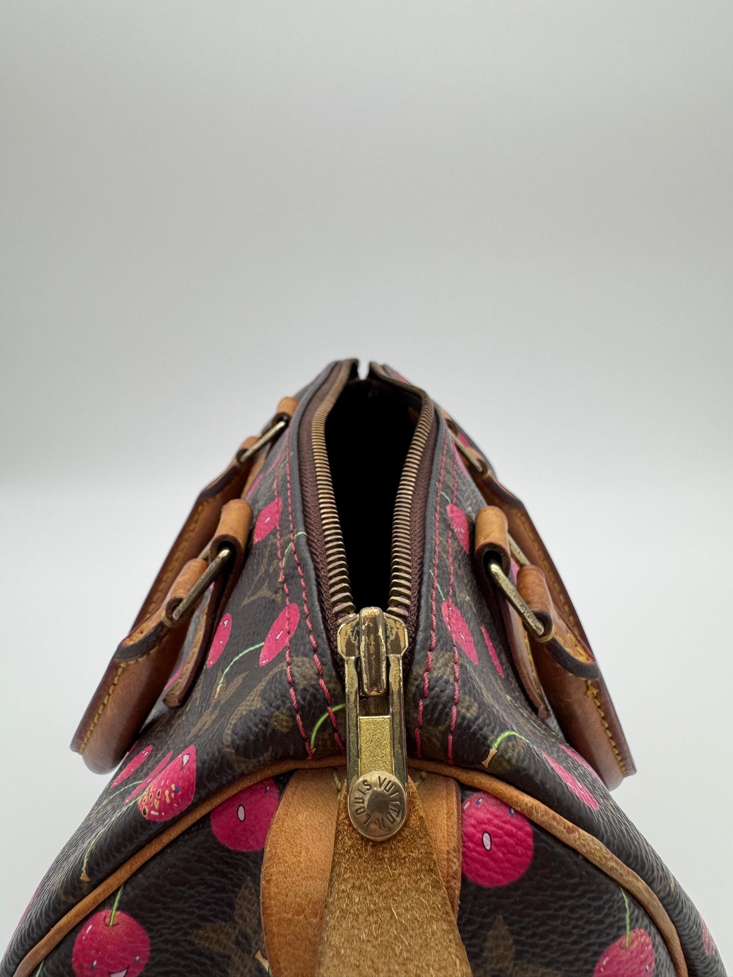 2005 LOUIS VUITTON LV CHERRY MONOGRAM MURAKAMI SPEEDY 25 VINTAGE