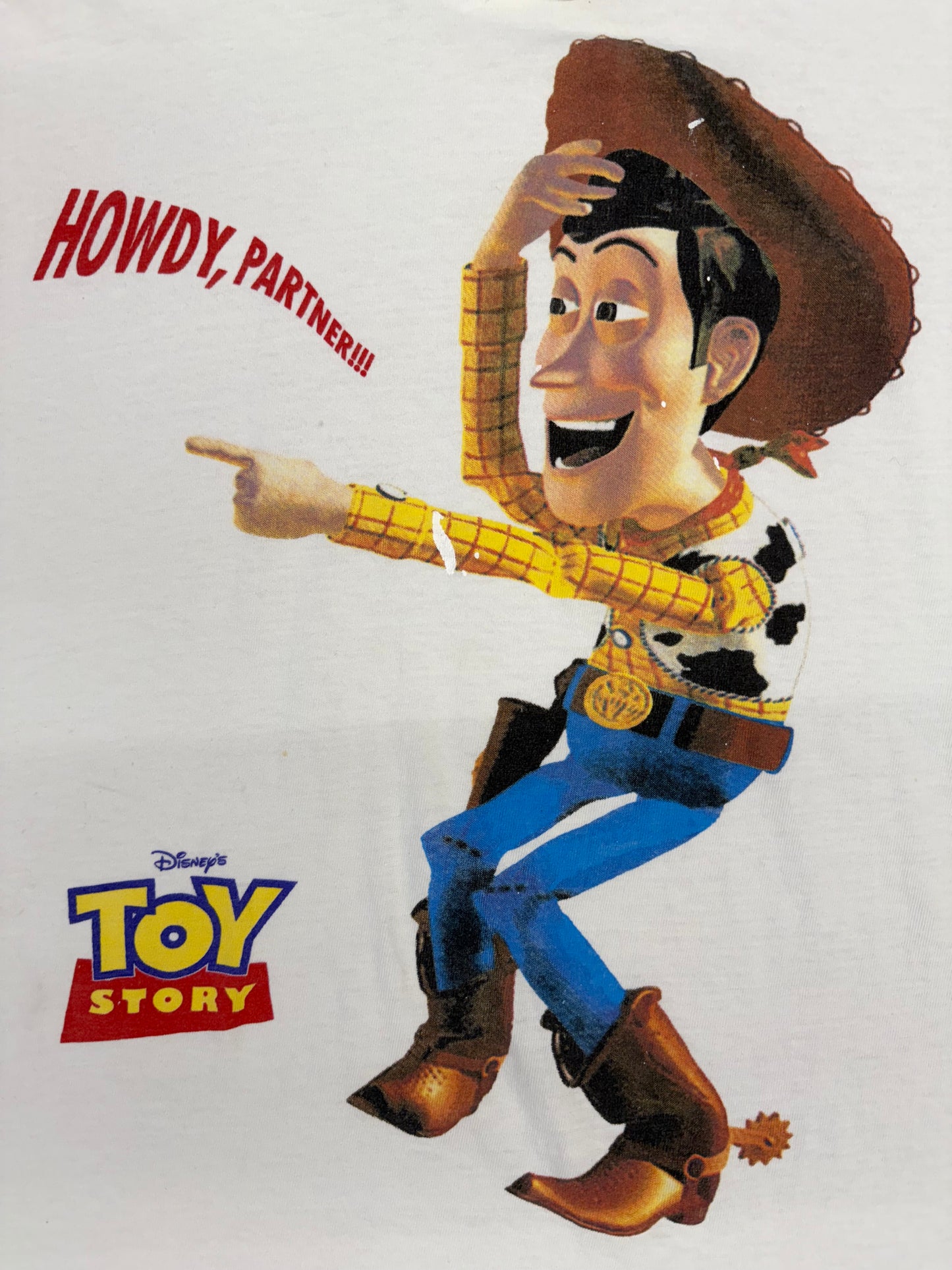 90S DISNEY TOY STORY WOODY HOWDY PARTNER TEE (STANLEY DESANTIS TAG)