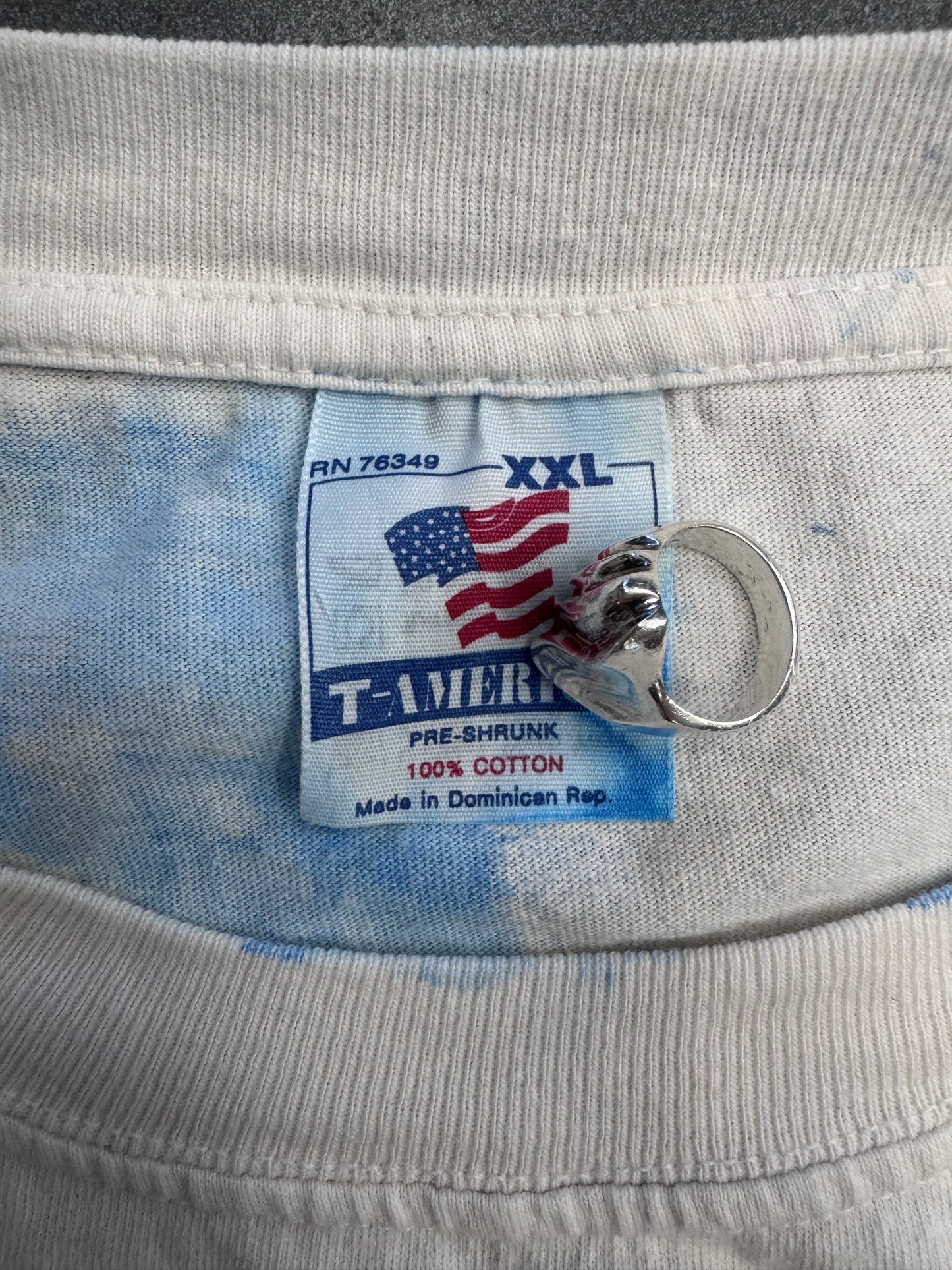 1993 LOLLAPALOOZA FESTIVAL 93 PARKING LOT BOOT TIE-DYE TEE (T-AMERICA TAG)