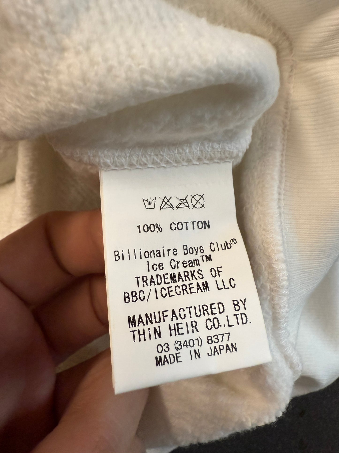 SEASON 4 BILLIONAIRE BOYS CLUB BBC ICE CREAM CREWNECK SWEATER - WHITE (L) (NEW WITH TAG & BAG)