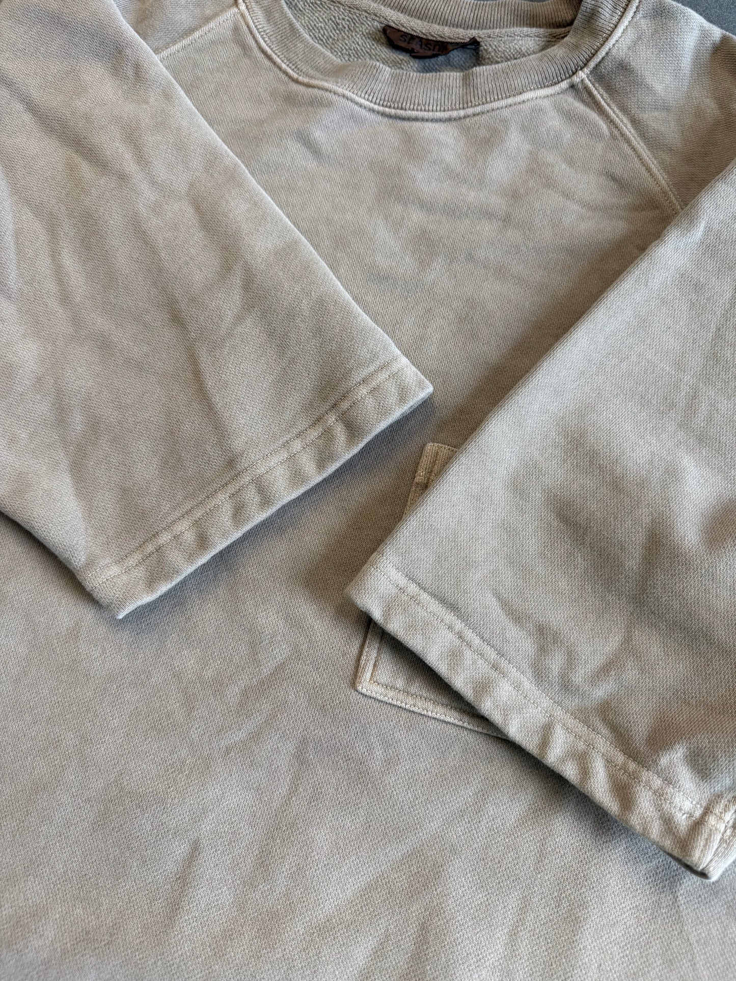 YEEZY SEASON 3 HEAVY KNIT OVERSIZED POCKET TEE - TAN (S)