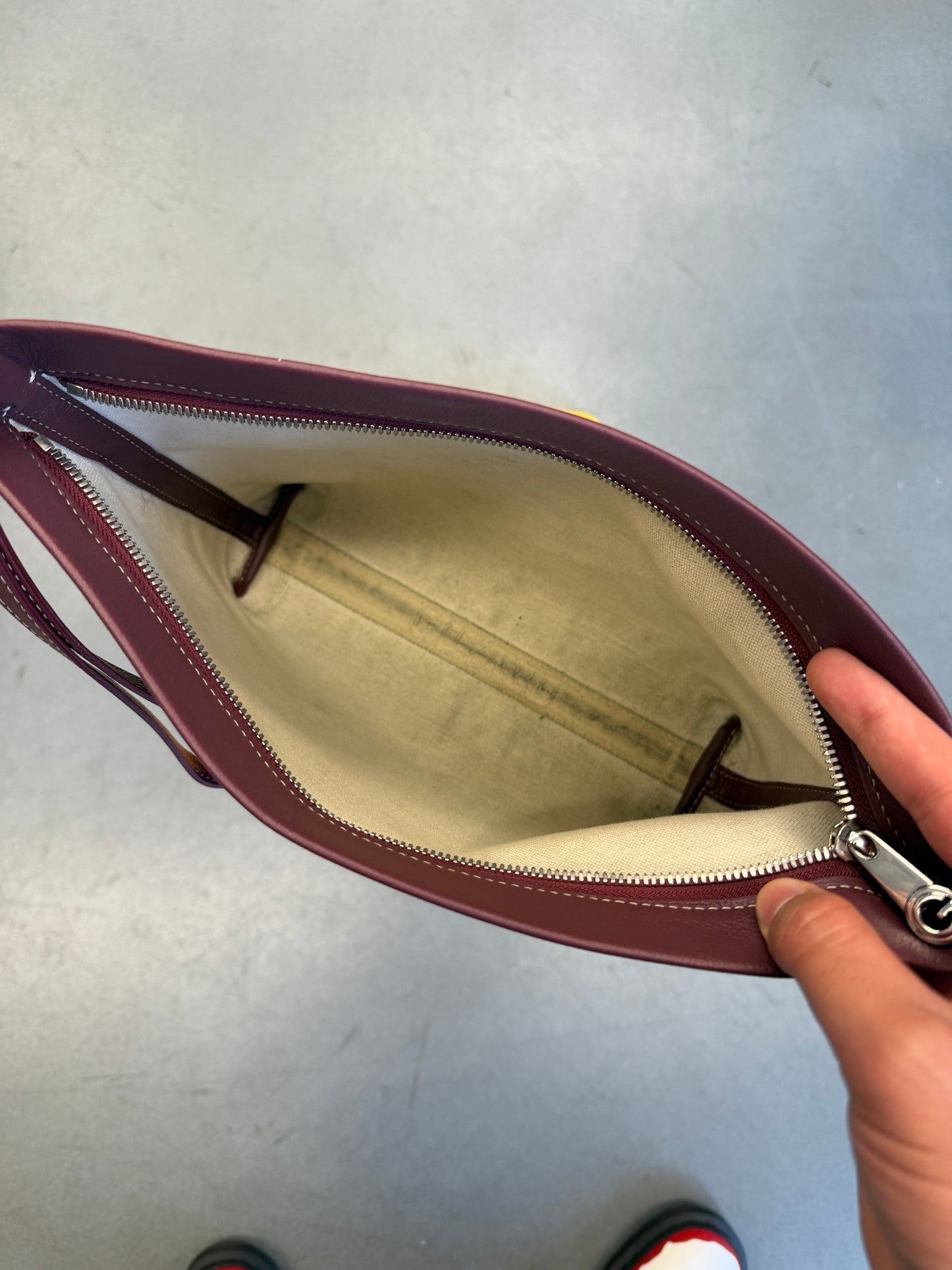 GOYARD CONTI POUCH - BURGUNDY