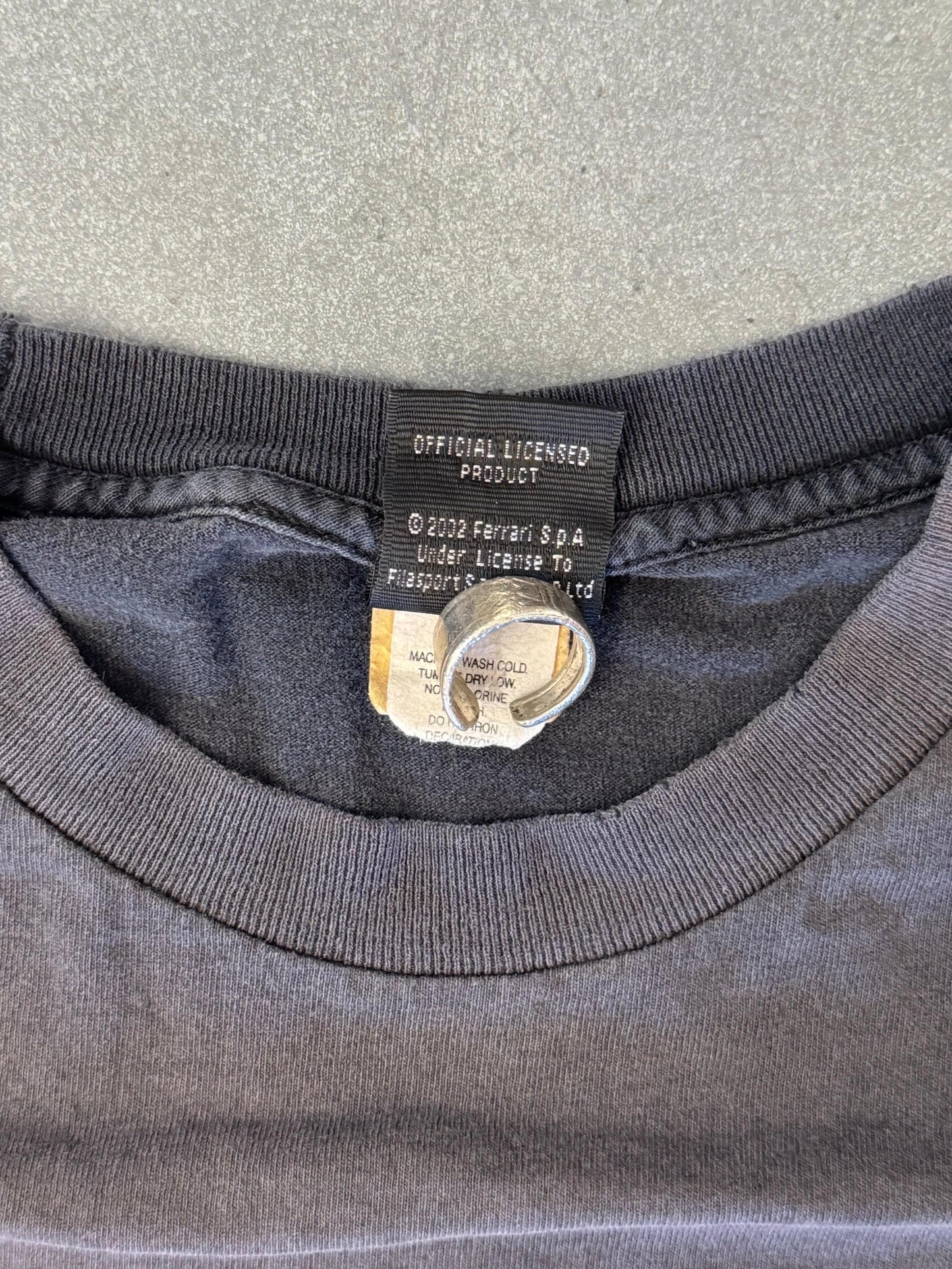 2002 FERRARI EMBLEM LOGO FADED TEE