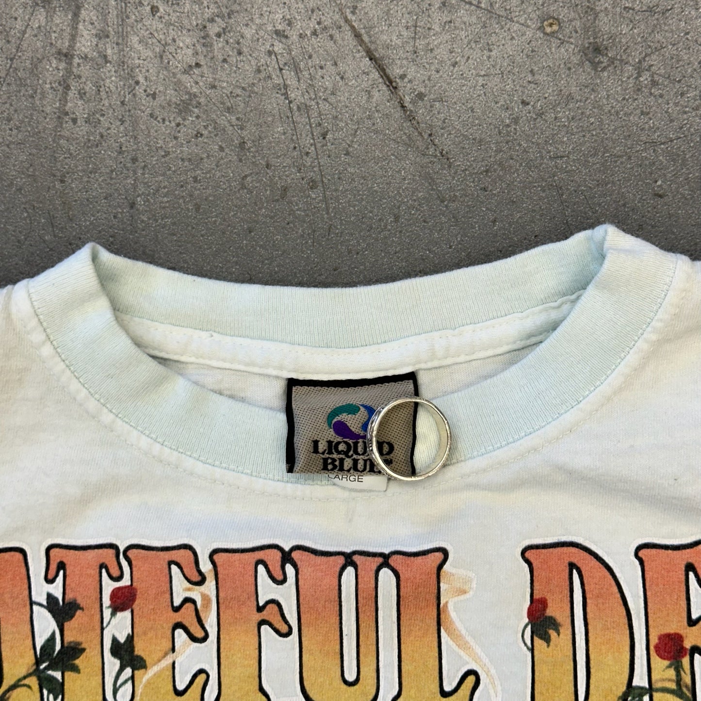 1998 GRATEFUL DEAD KEEP IT GREEN LIQUID BLUE TEE LIQUID BLUE TAG)