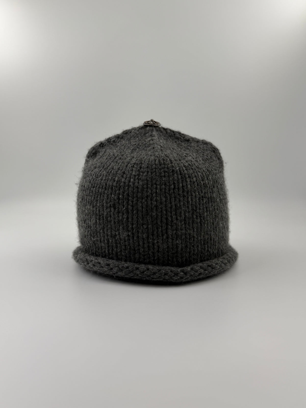CHROME HEARTS CASHMERE LEATHER CROSS PATCH BEANIE
