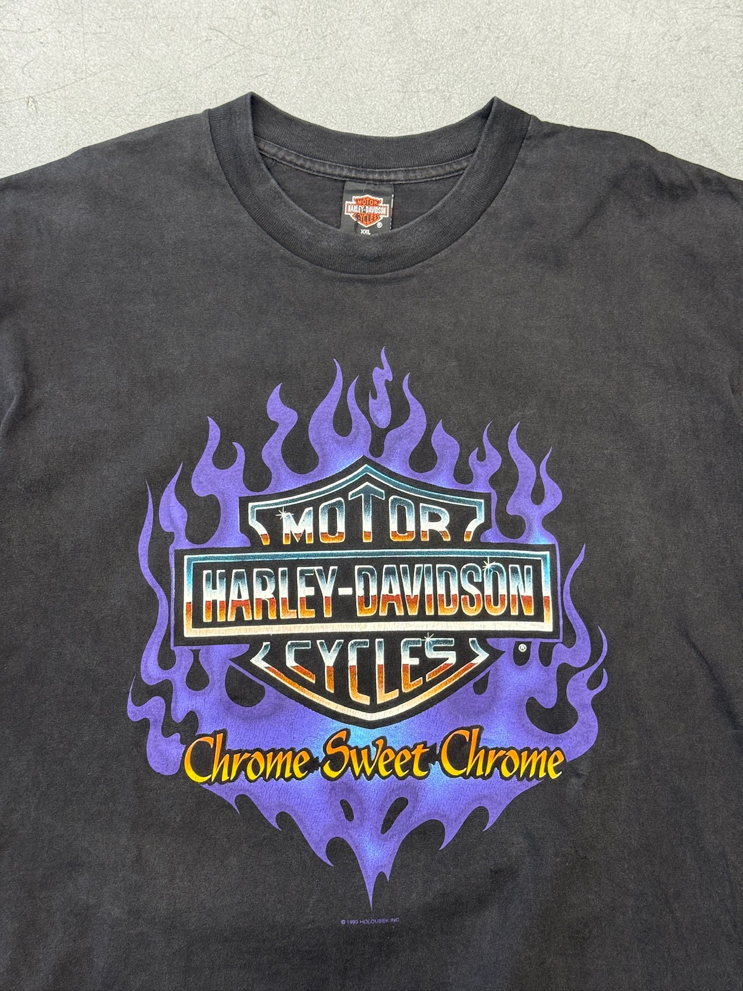 1993 HARLEY DAVIDSON CHROME SWEET CHROME WINSTON- SALEM, NORTH CAROLINA TEE (HARLEY TAG)