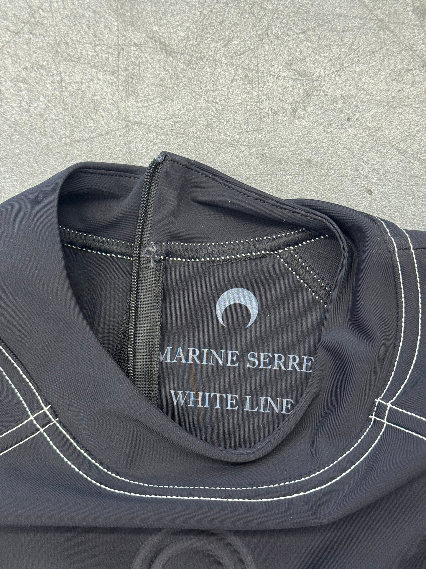 MARINE SERRE WHITE LINE MOON PRINT JUMPSUIT