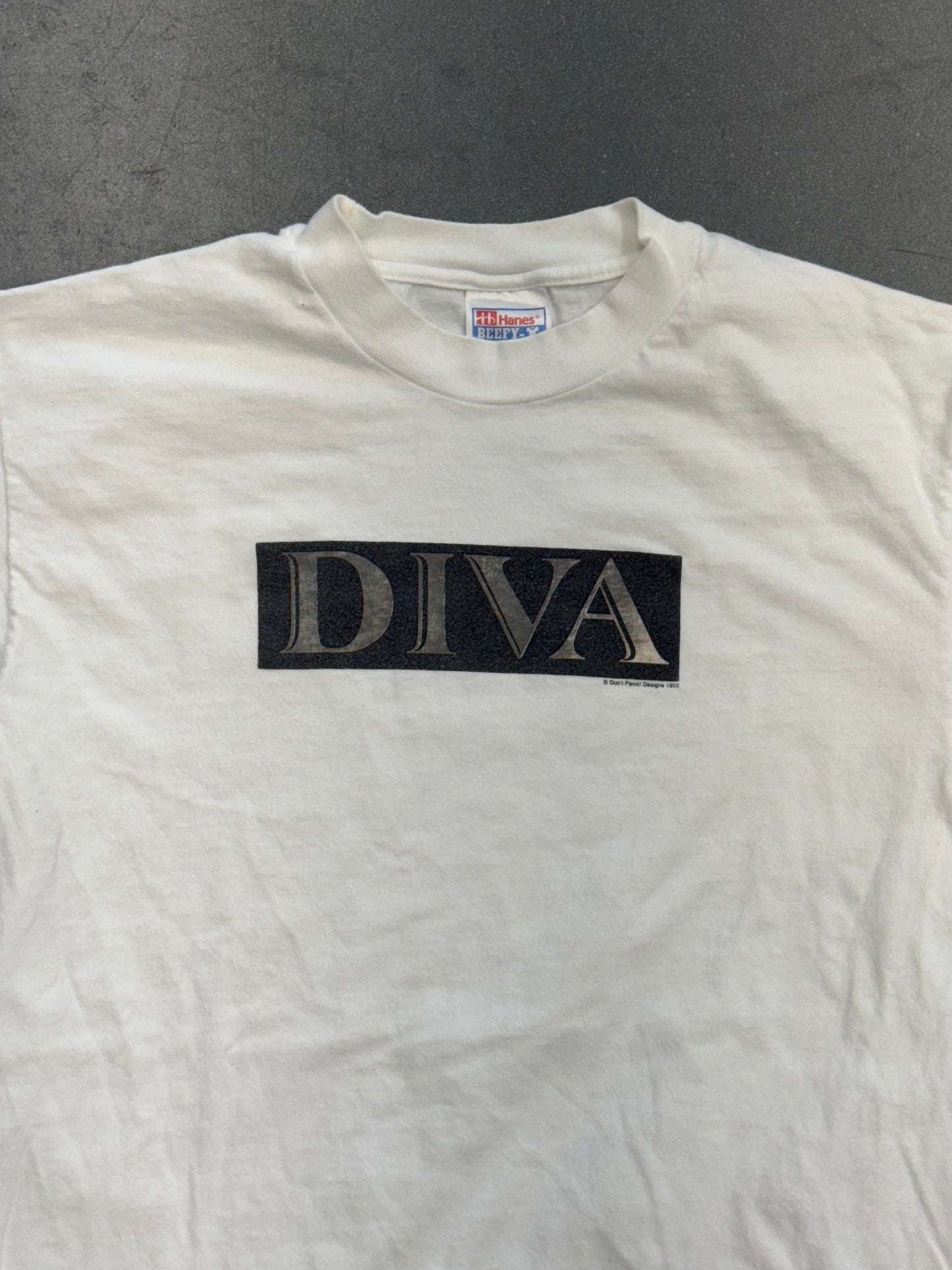 1995 DON'T PANIC! "DIVA" TEE (HANES TAG)