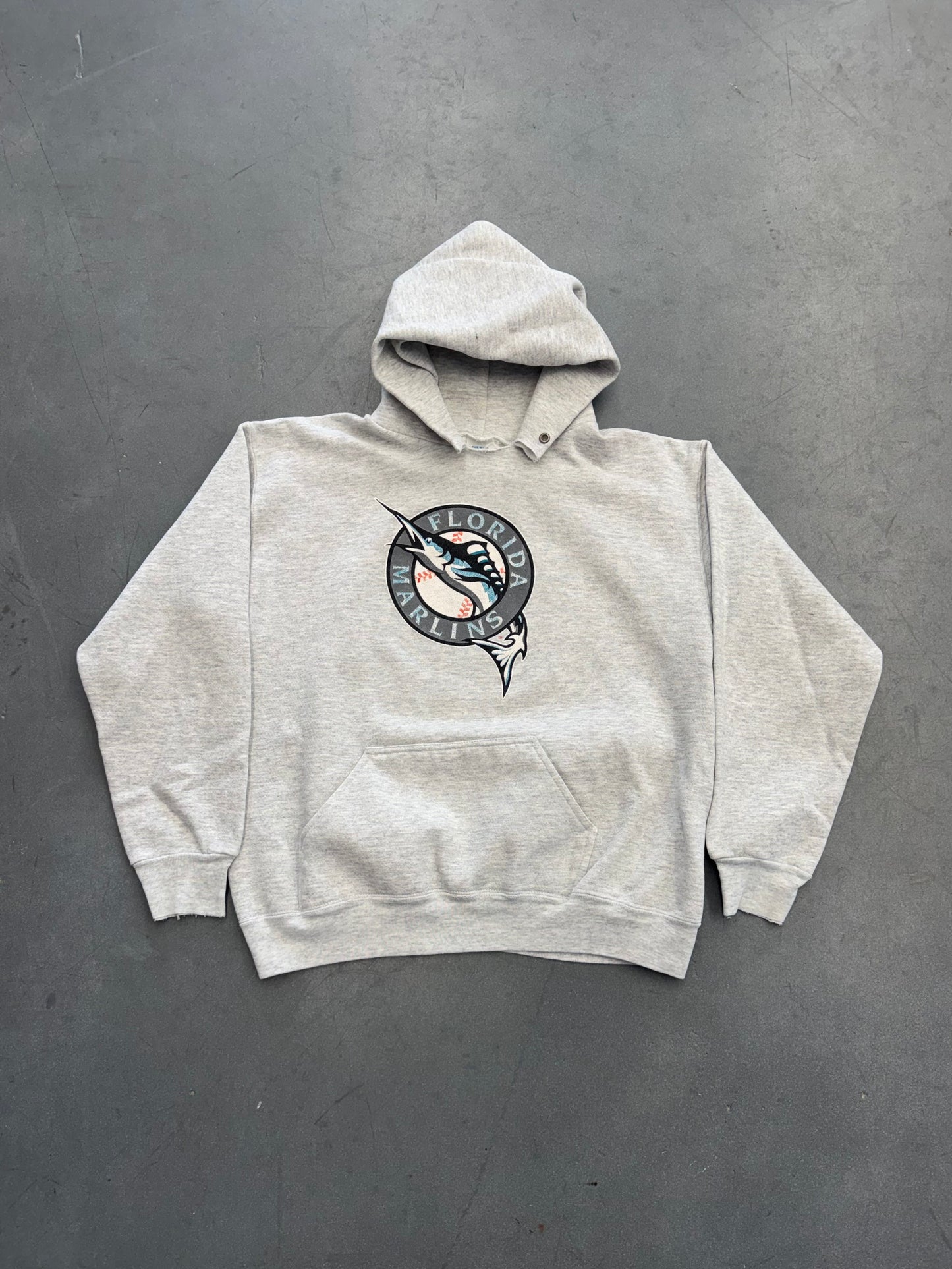 90S MLB FLORIDA MARLINS LOGO HOODIE (JOSTENS TAG)