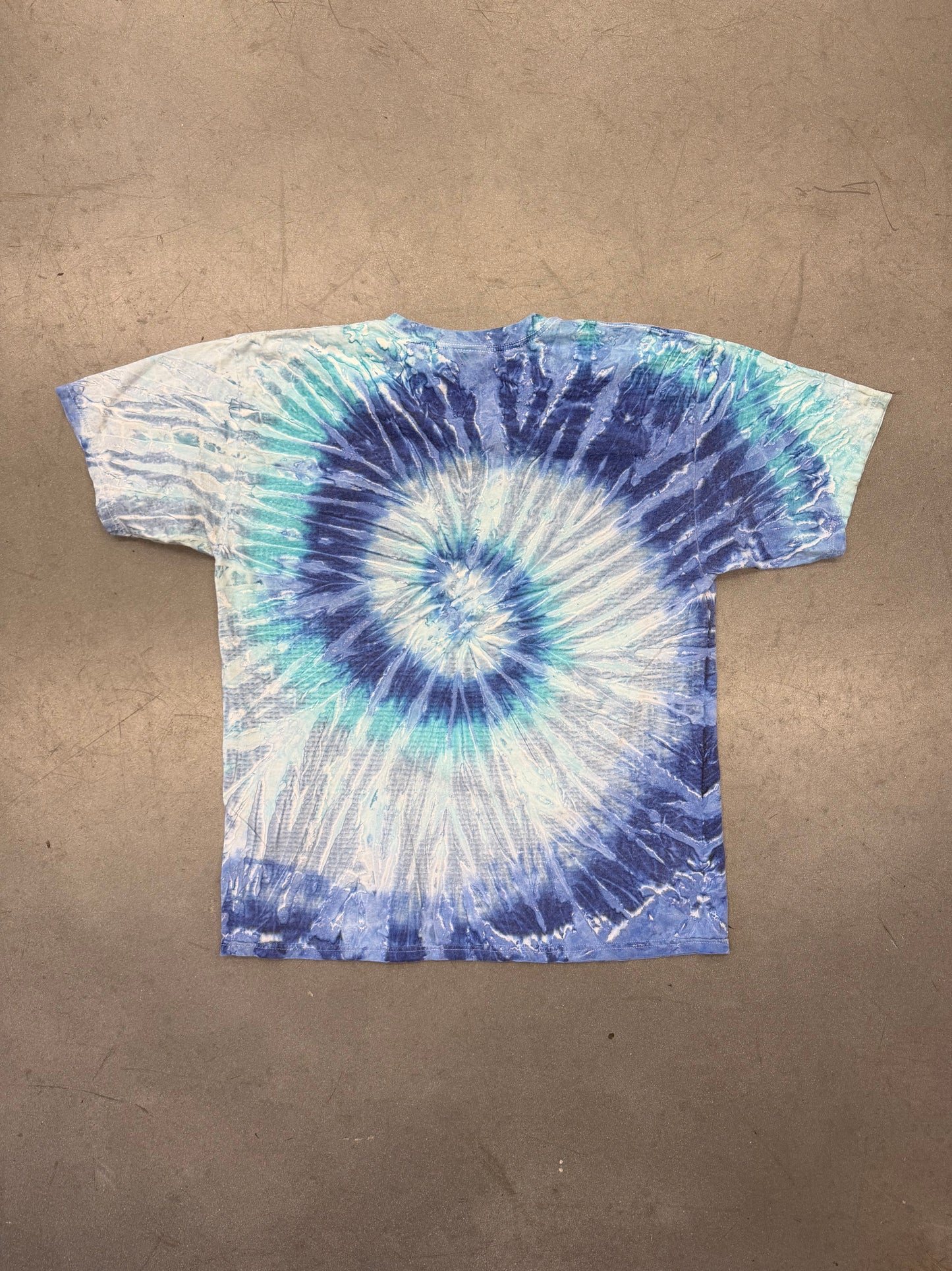 90S ORLANDO, FLORIDA "BITE ME!" GREAT WHITE SHARK TIE-DYE TEE (GILDAN TAG)