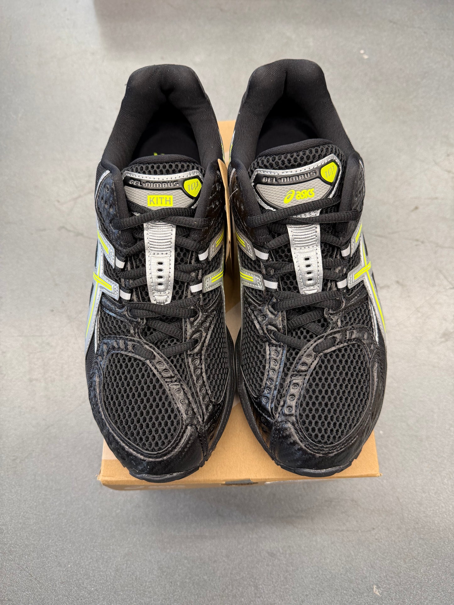 2025 ASICS GEL-NIMBUS 10.1 KITH BLACK PURE SILVER (W/BOX)