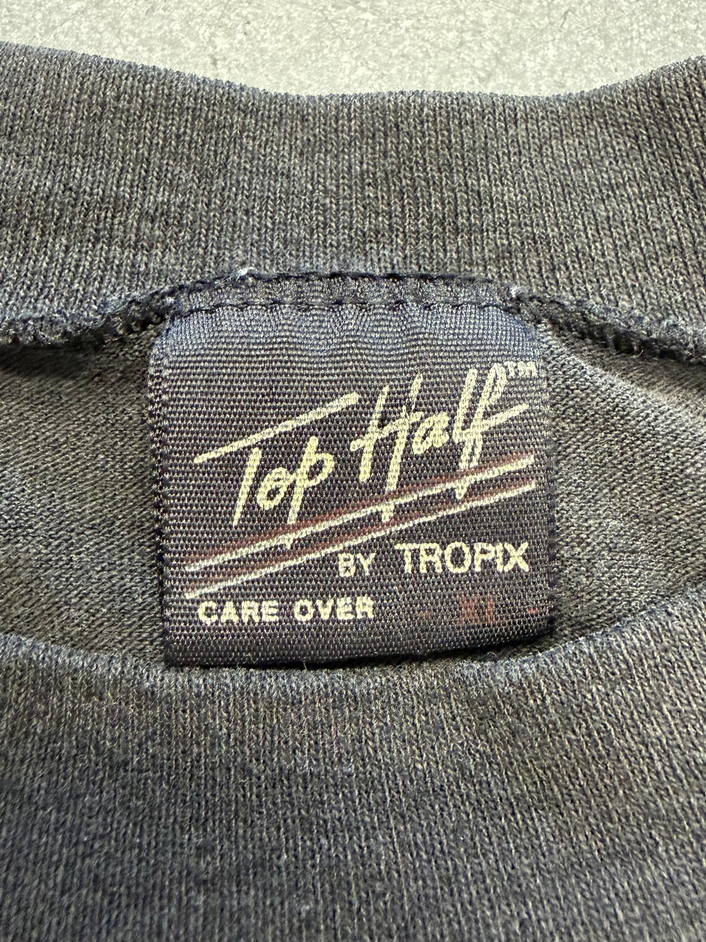 1980S HARLEY-DAVIDSON 100 PROOF ALL AMERICAN TEE (TOP HALF TAG)