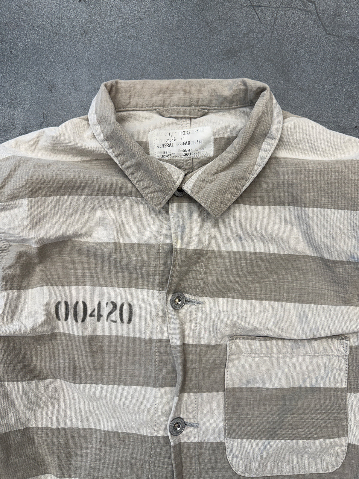 AW04 GENERAL RESEARCH PRISONER BUTTON-UP SHIRT