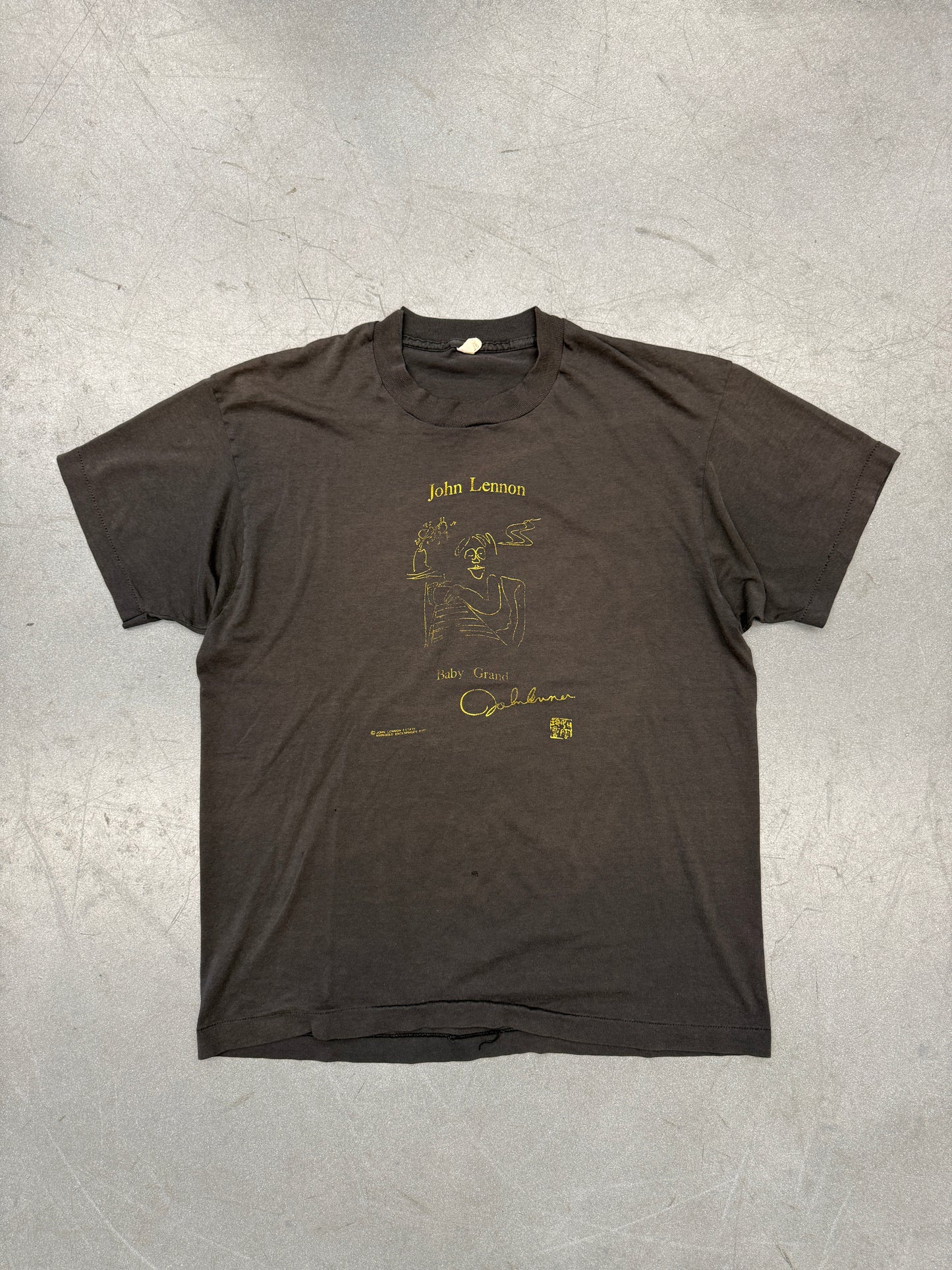 1980S JOHN LENON BABY GRAND ART TEE (SCREEN STARS TAG)