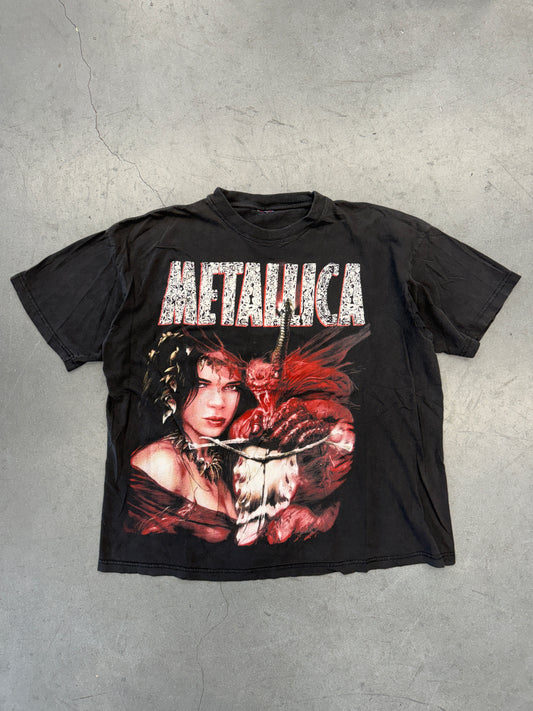 90S METALLICA EUROPEAN BOOTLEG DRAGON WOMAN TEE (CUT TAG)