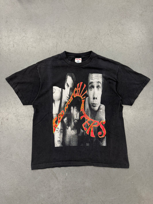 1990 RED HOT CHILLI PEPPERS SPIRAL PORTRAIT AZTEC TEE (SOFTEE TAG)