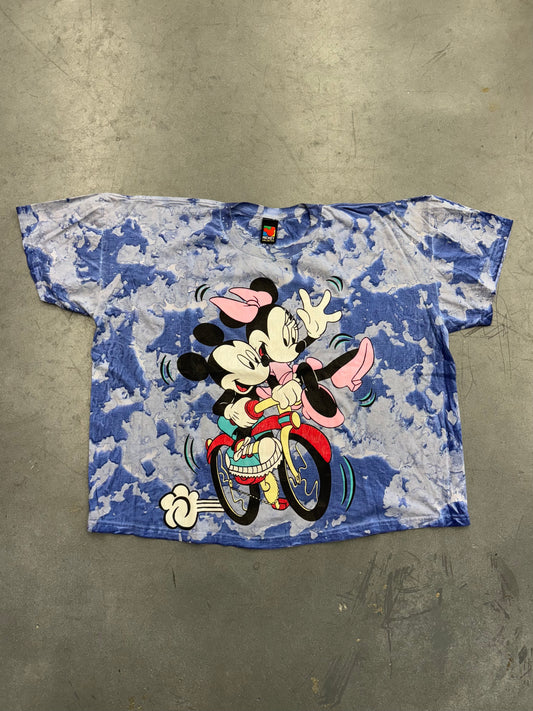 90S MICKEY AND MINNIE TIE-DYE BICYCLE TEE (MICKEY UNLIMITED TAG)