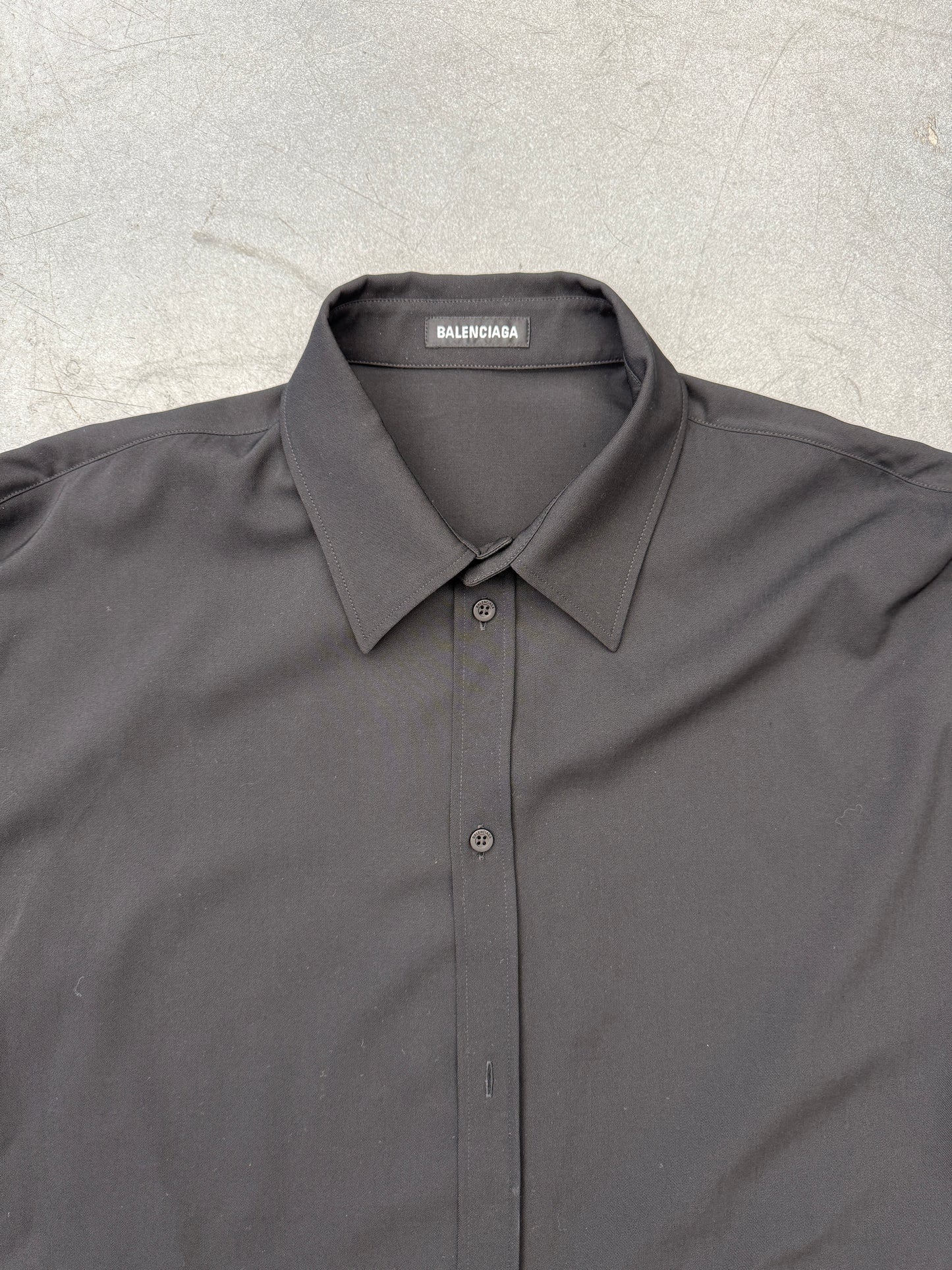 BALENCIAGA OVERSIZED BUTTON UP LONG SLEEVE