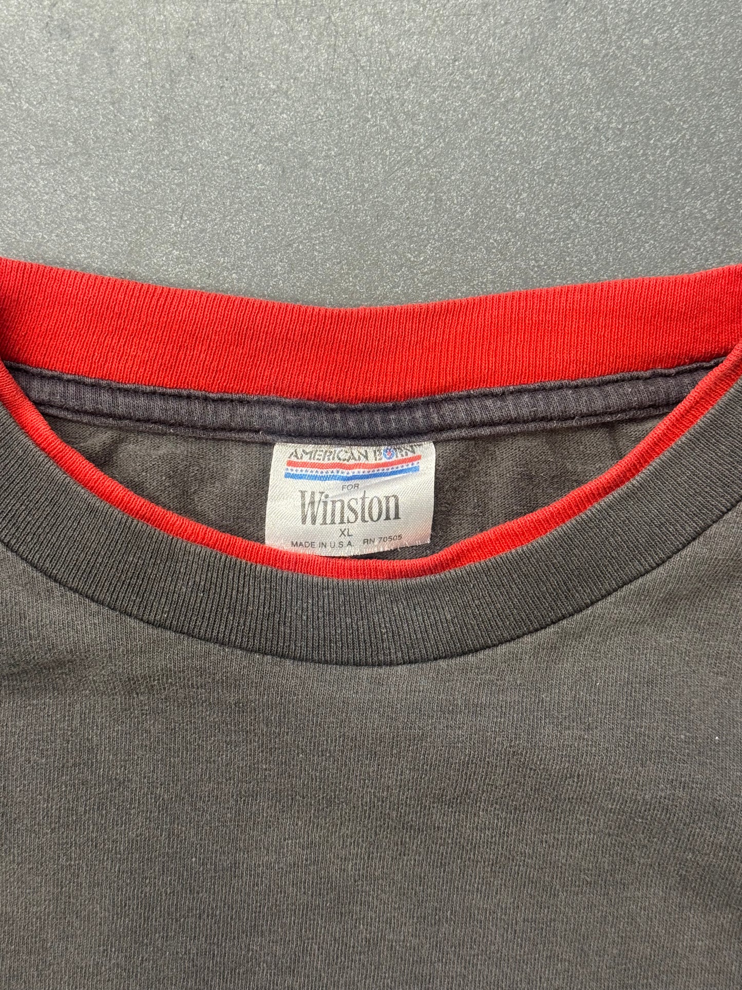 90S WINSTON RACING TEAM DOUBLE COLLAR POCKET TEE (AMERICAN BORN TAG)