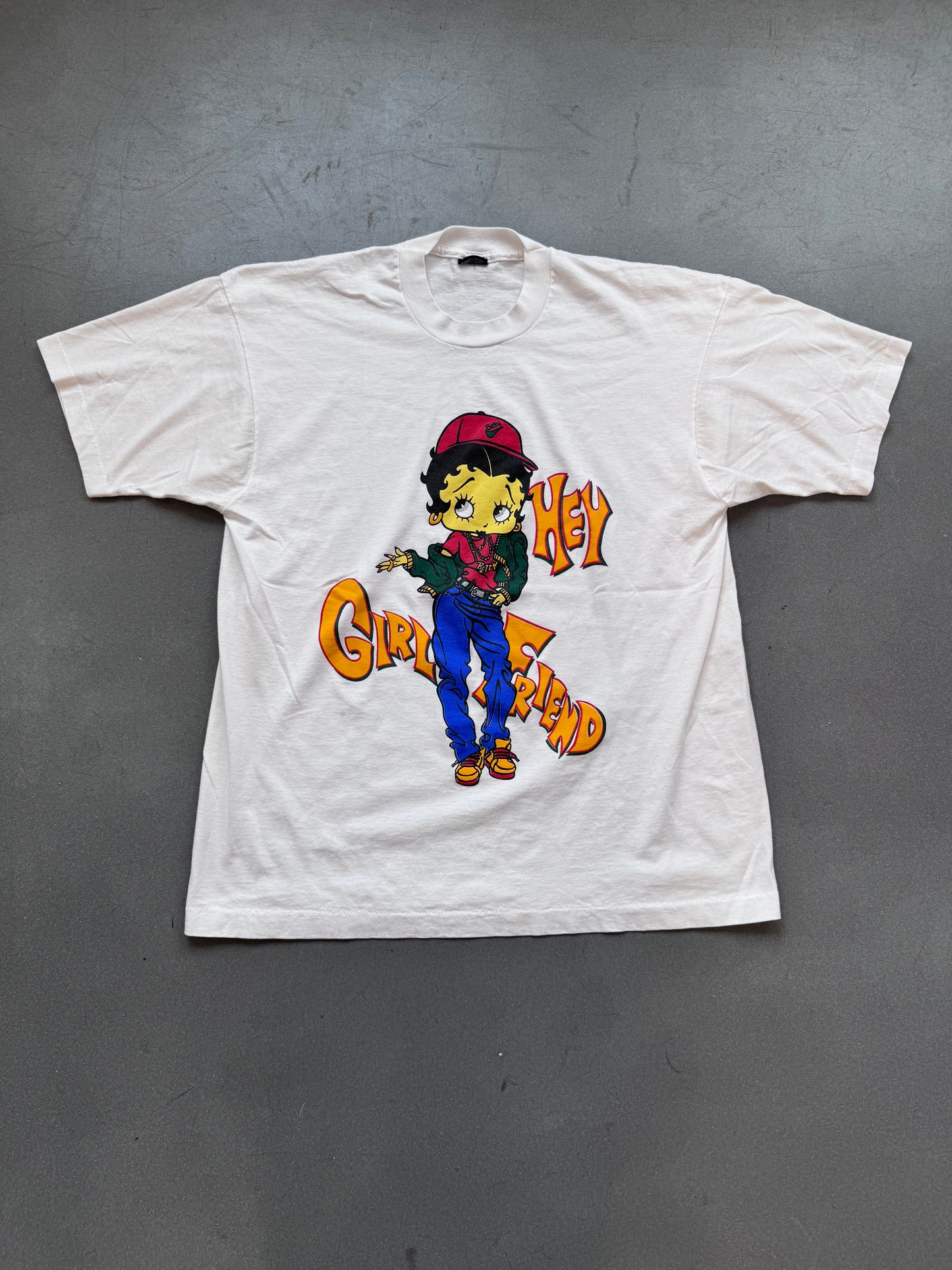 90'S BETTY BOOP HEY GIRLFRIEND BOOTLEG TEE (CUT FOTL BEST TAG)