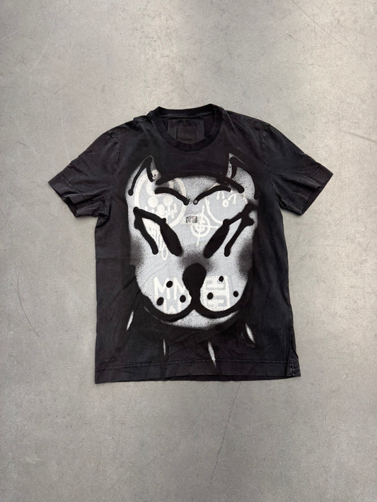 GIVENCHY CHITO DOG SPRAYPAINT TEE - BLACK