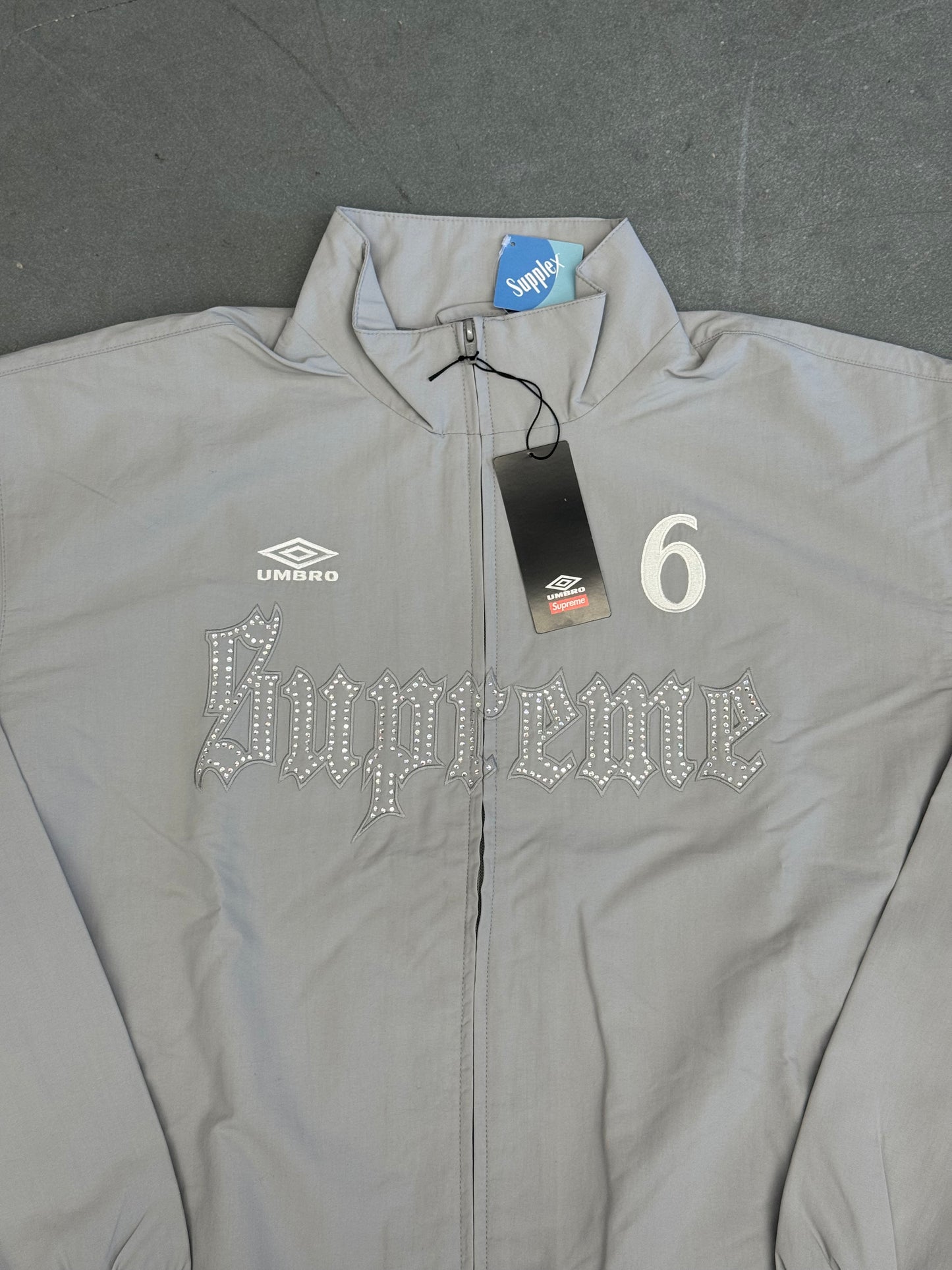 SS26 SUPREME UMBRO RHINESTONE TRACK JACKET
